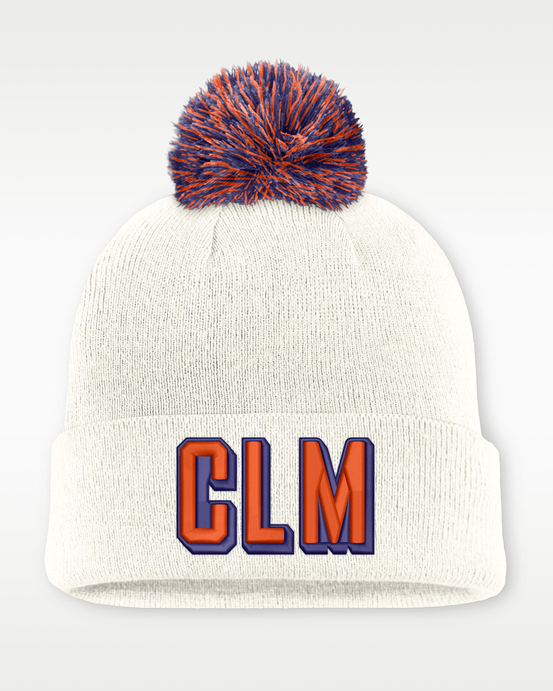 Clemson Peak Men's Nike College Cuffed Beanie - White
