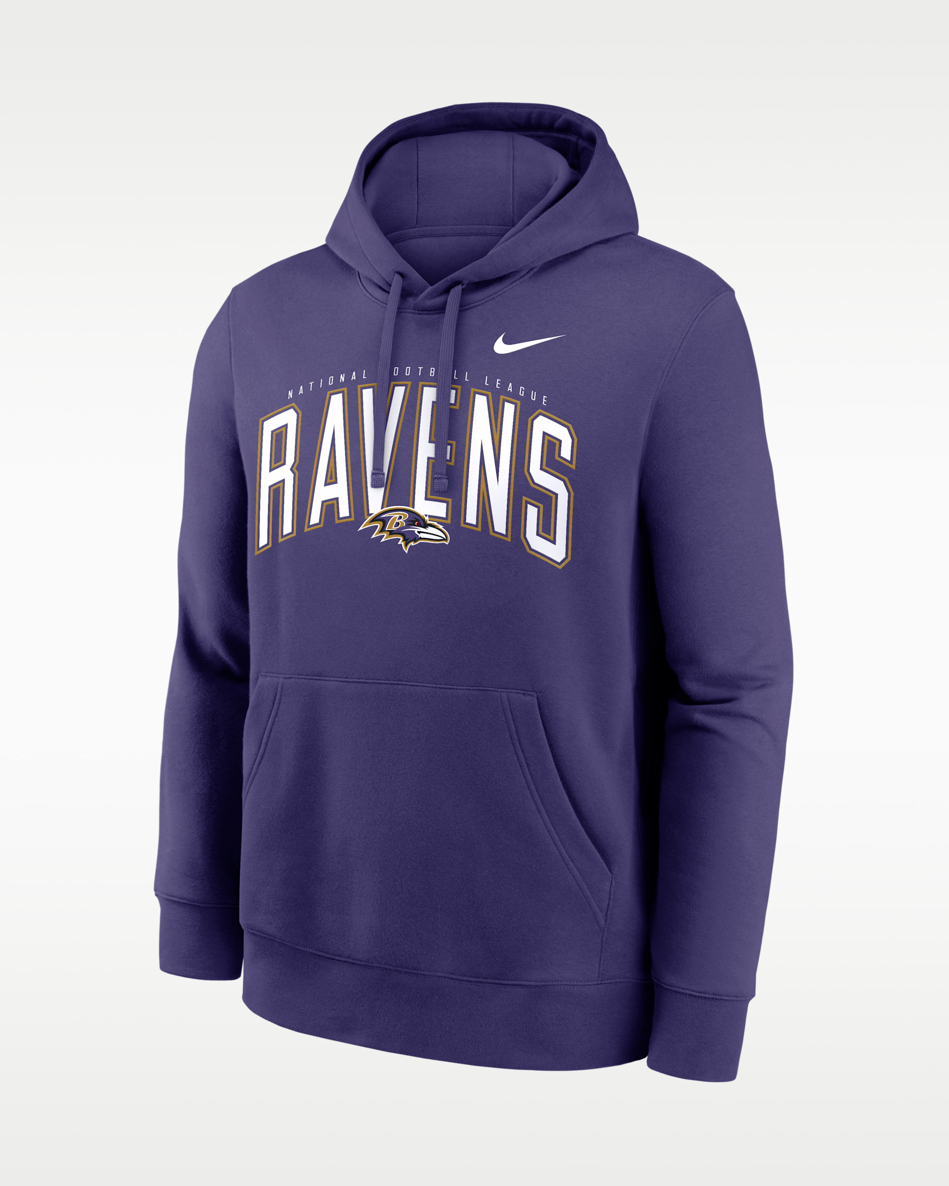 Baltimore Ravens Club Men's Nike NFL Pullover Hoodie - Purple
