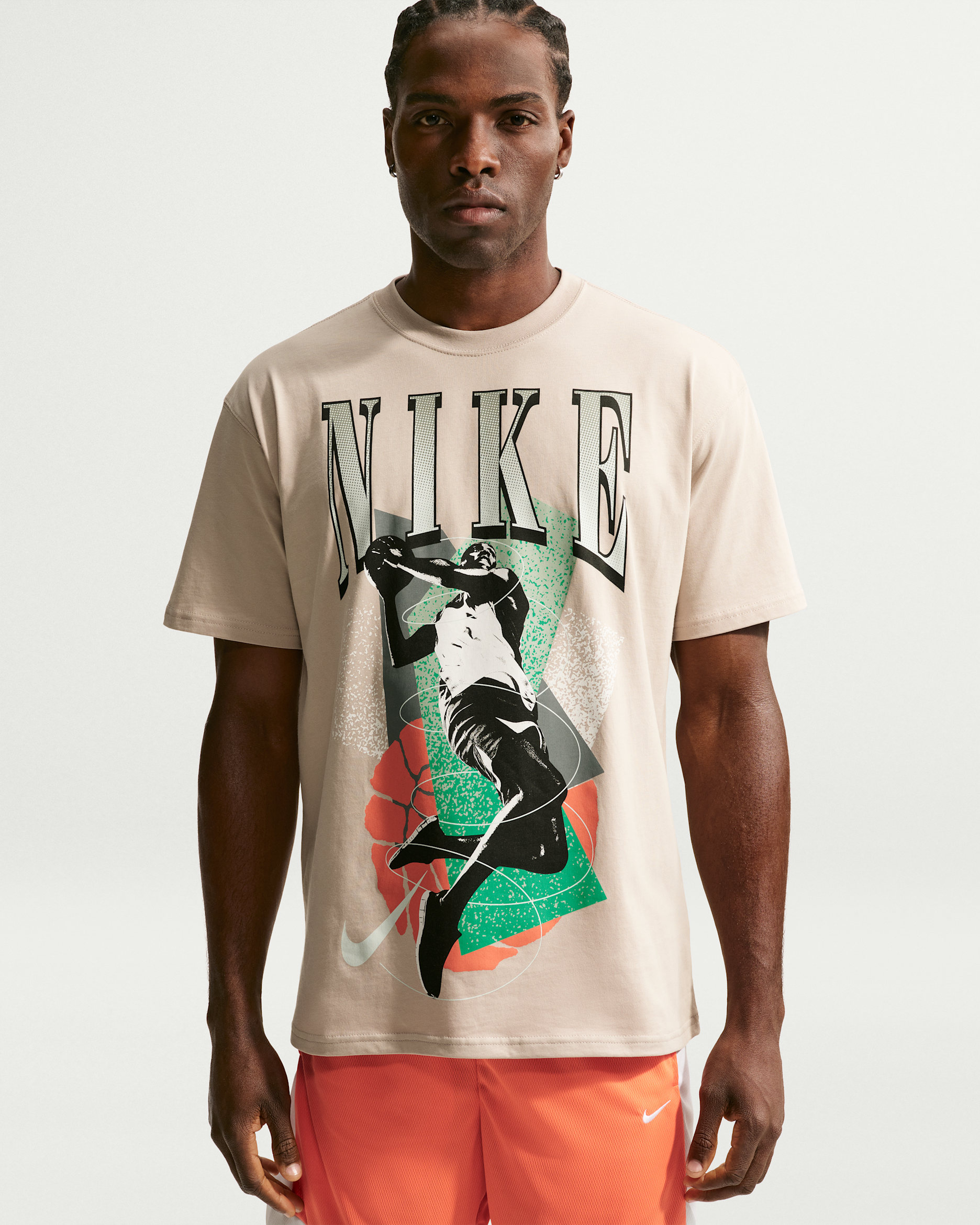 Playera de básquetbol para hombre Nike - Crema II