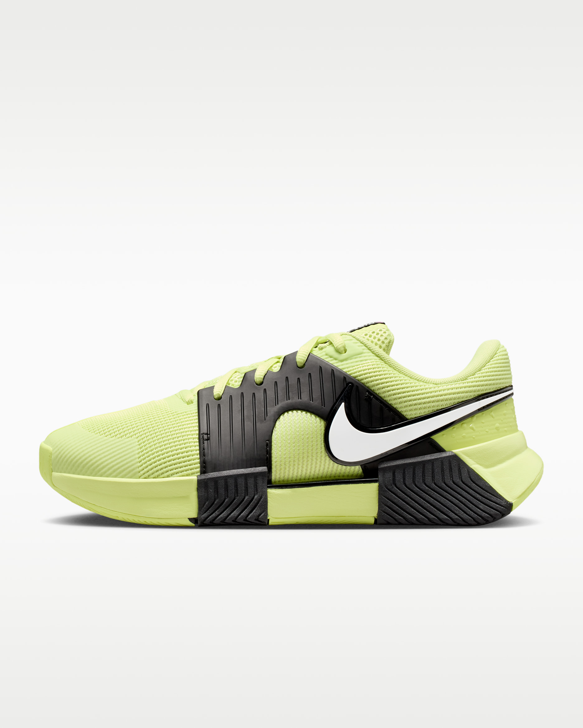 Nike Zoom GP Challenge 1.5 PRM Sert Kort Kadın Tenis Ayakkabısı - Siyah/Light Lemon Twist/Beyaz