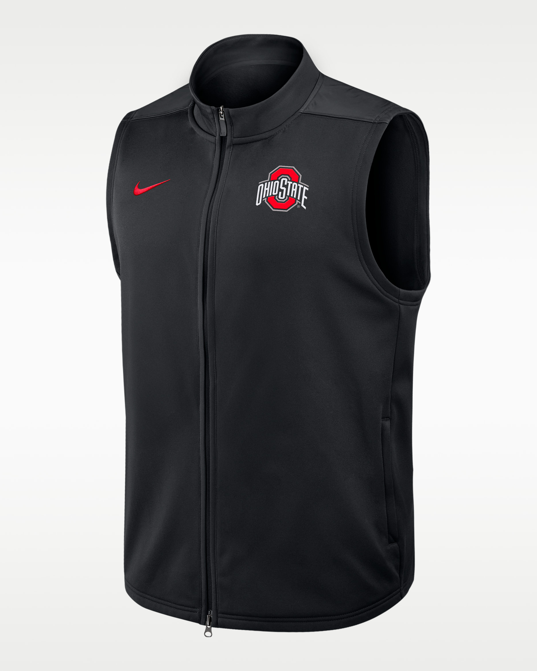 Chaleco universitario Nike Therma-FIT de cierre completo para hombre Ohio State Victory - Negro