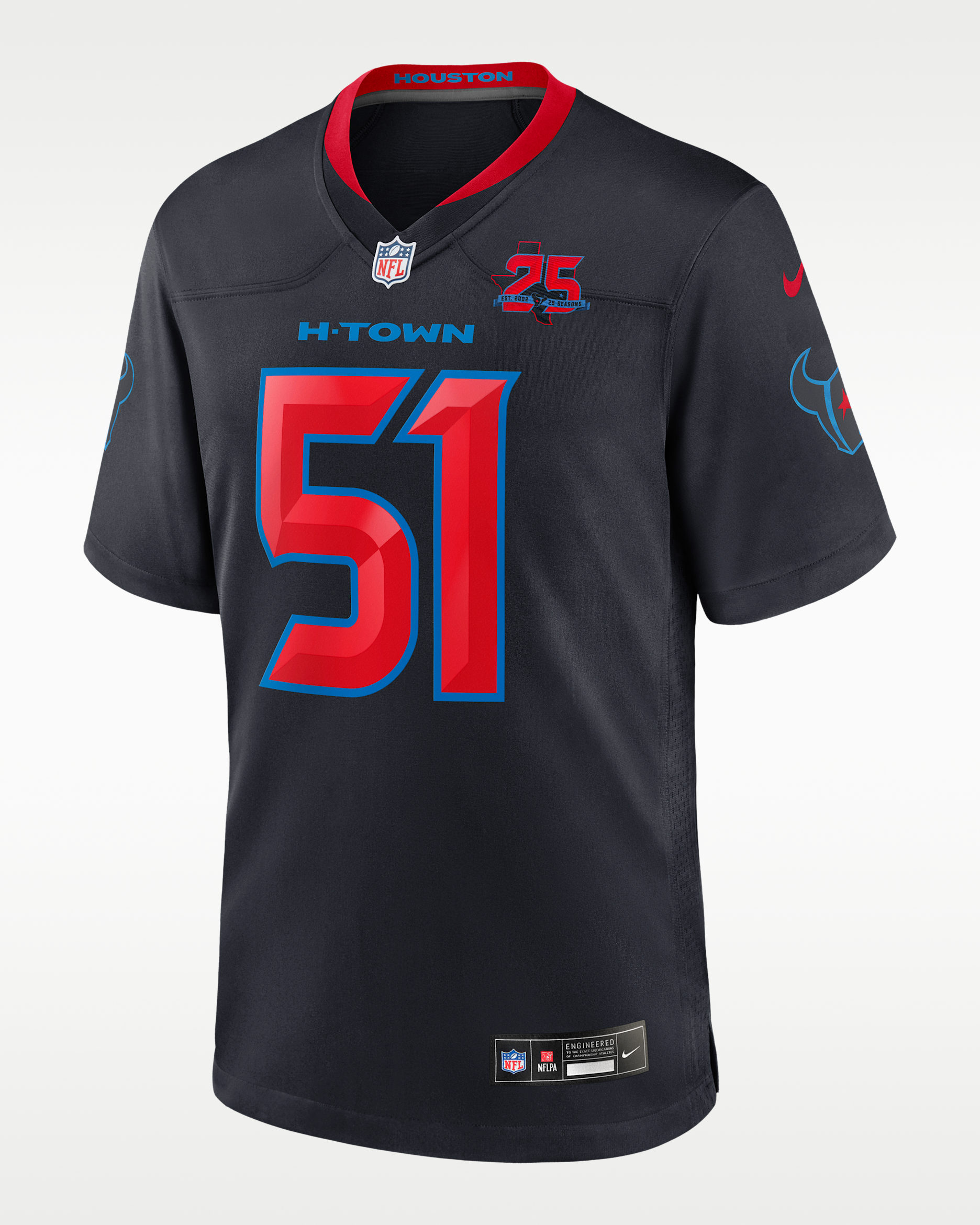 Will Anderson Jr. Houston Texans 25th Season Men's Nike NFL Game Jersey - Navy