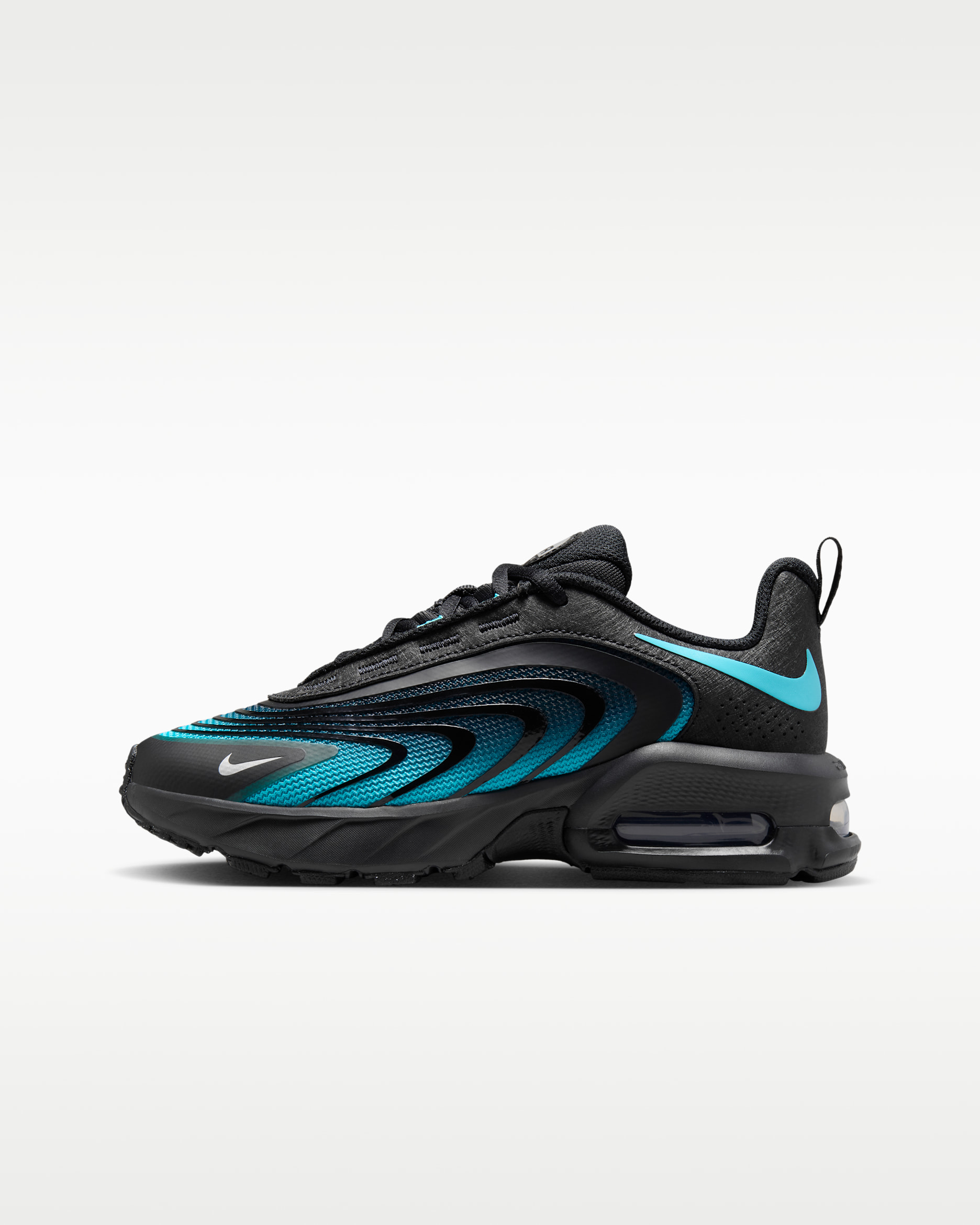 Sko Nike Air Max Fire för ungdom - Svart/Metallic Silver/Gamma Blue