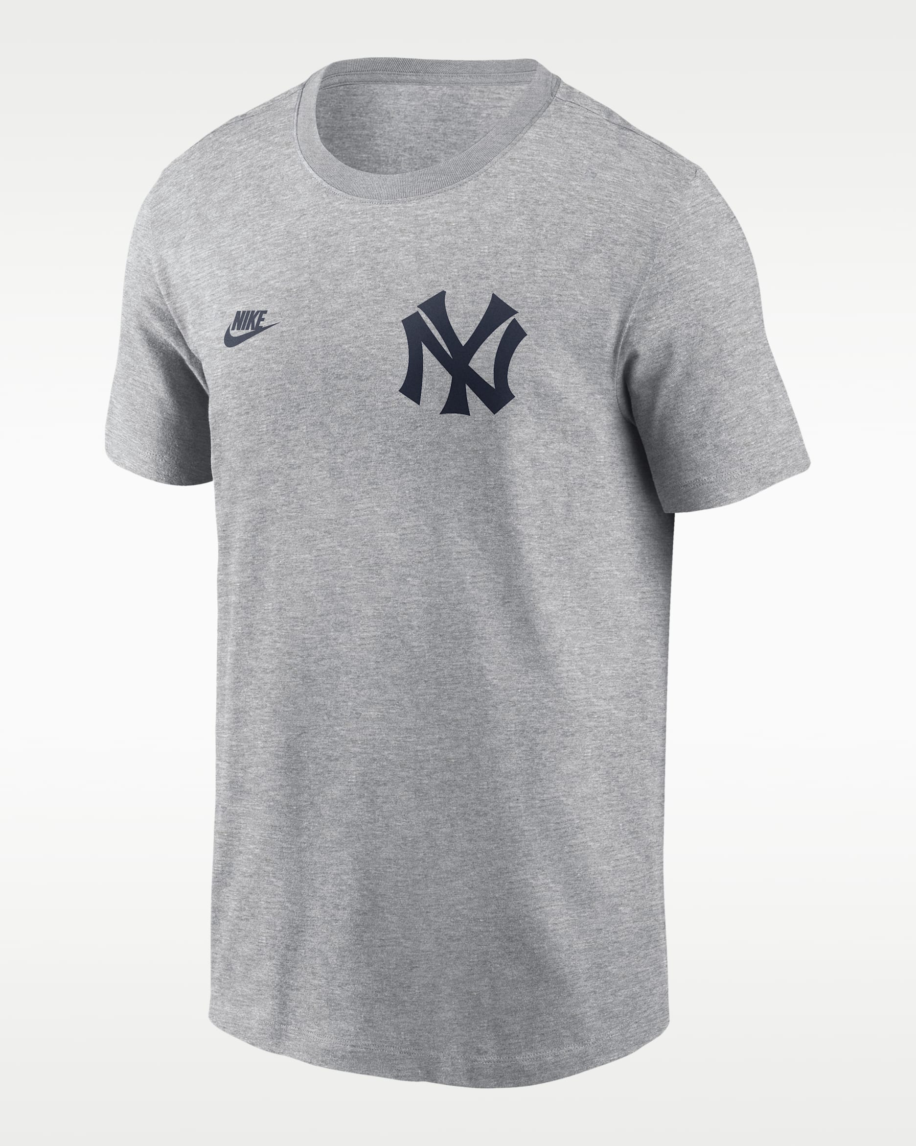 New York Yankees Cooperstown 2-Hit Large Logo Men's Nike MLB T-Shirt - Charcoal Heather