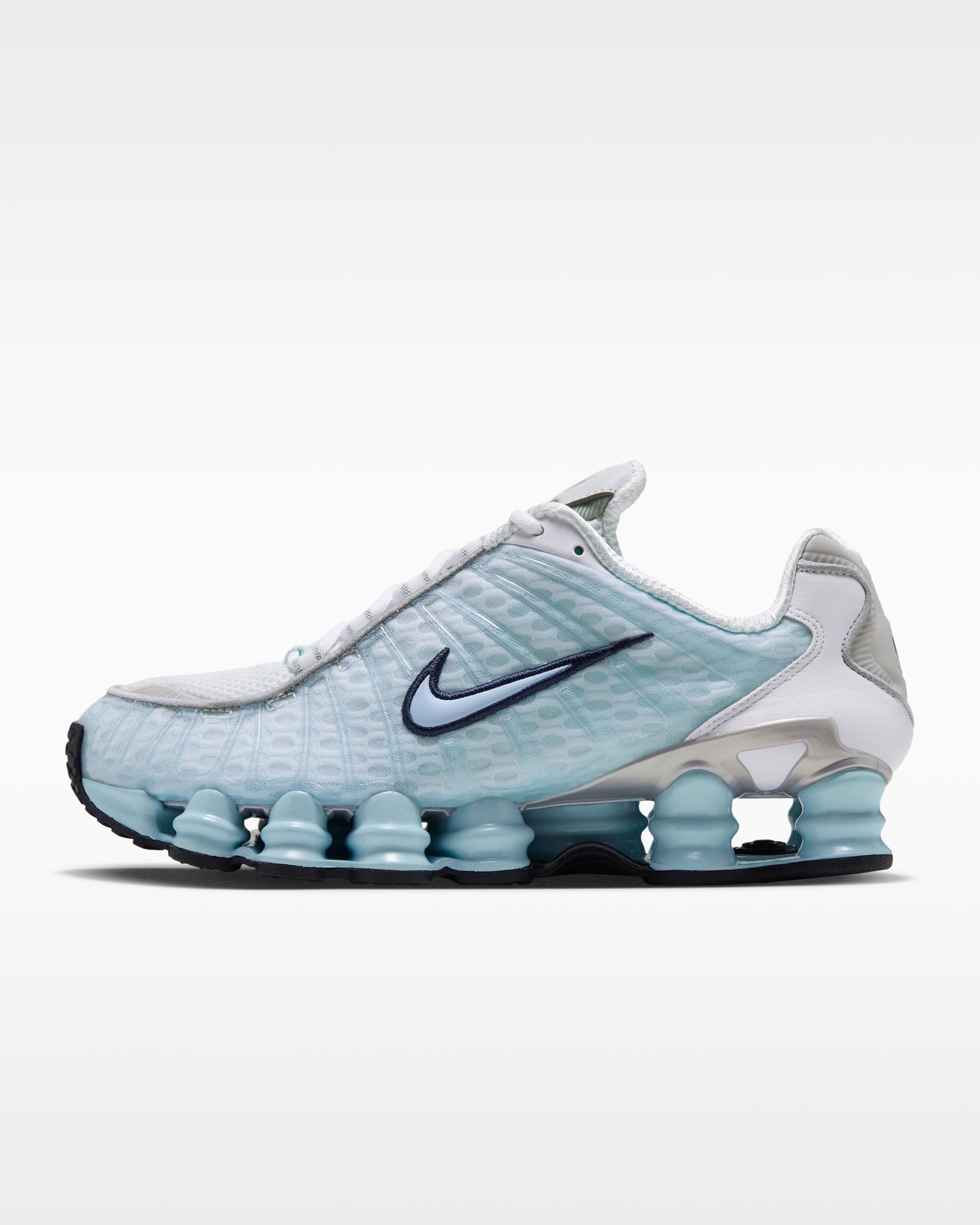 Nike Shox TL Women's Shoes - Neutral Grey/Navy/Metallic Silver/Topaz Mist