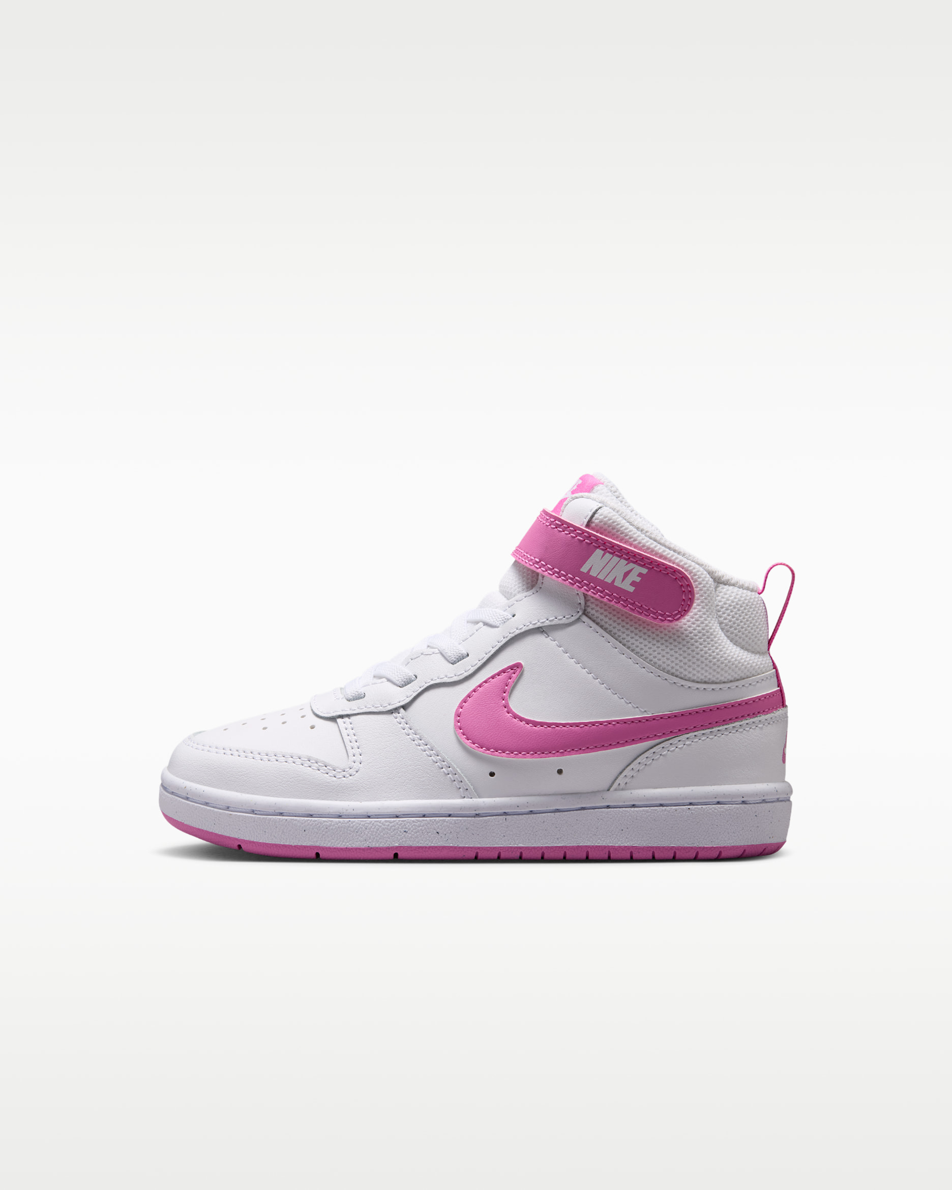 Nike Court Borough Mid 2 Younger Kids' Shoes - White/Playful Pink