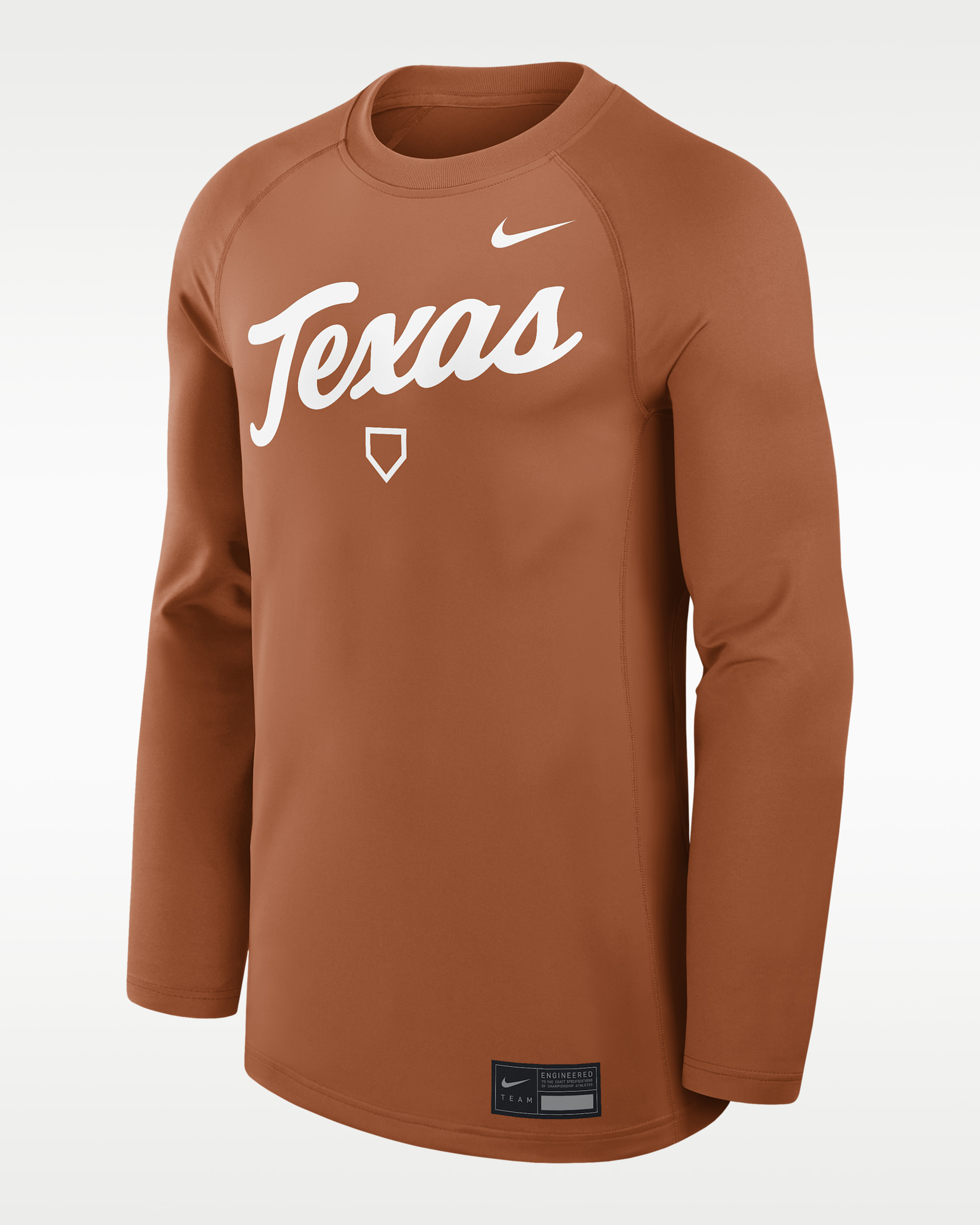 Texas Dugout Game Time Men's Nike Dri-FIT College Long-Sleeve T-Shirt - Burnt Orange