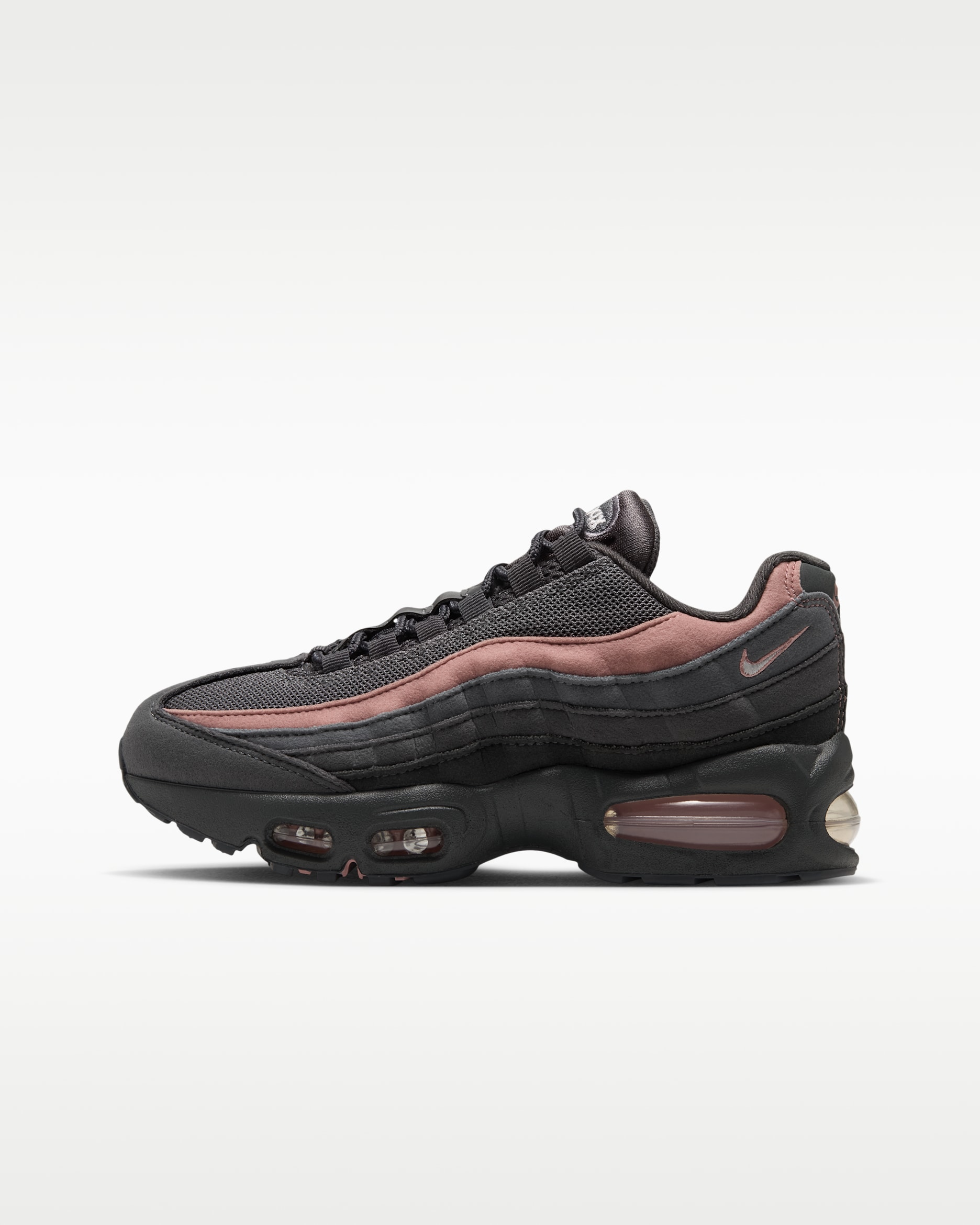 Nike Air Max 95 Big Bubble Older Kids' Shoes - Dark Grey/Rust Pink/Anthracite/Sail