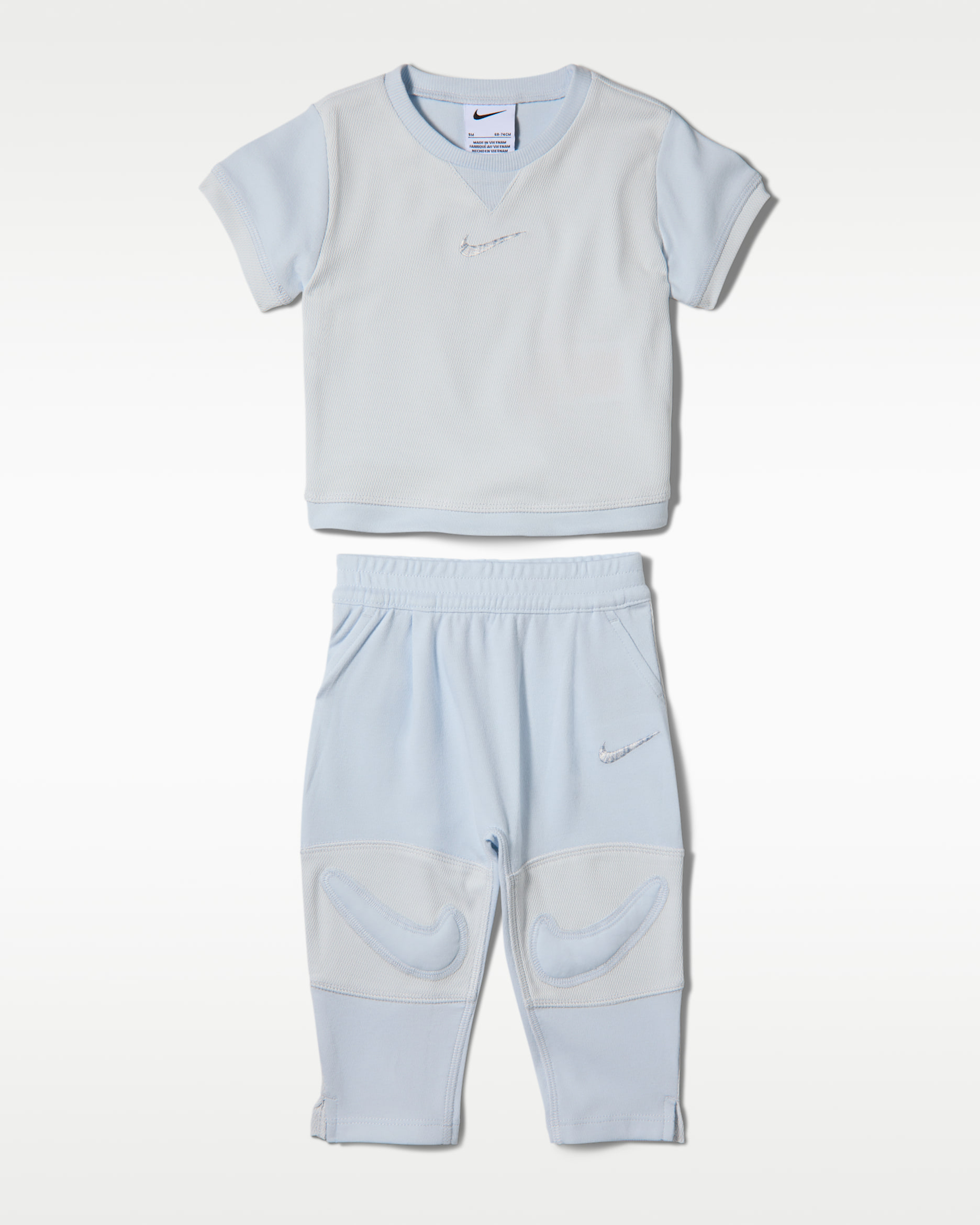 Nike ready, set! Baby T-Shirt and Joggers Set - Blue Tint