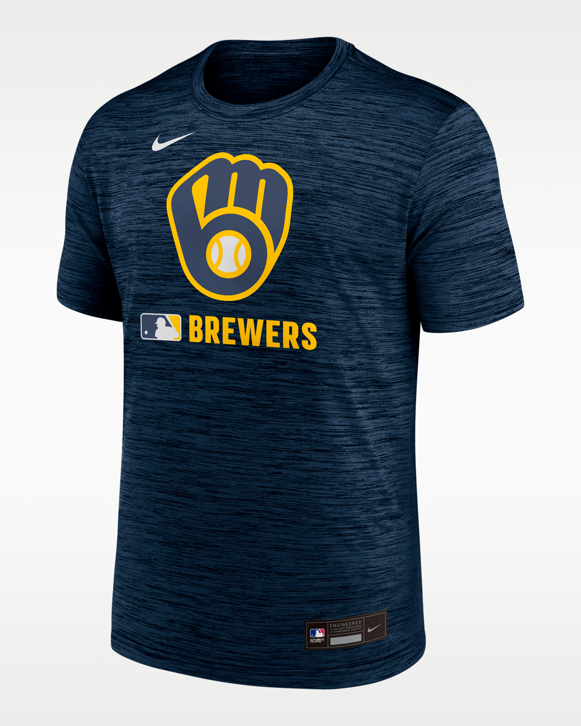 Milwaukee Brewers Authentic Collection Velocity Men's Nike Dri-FIT MLB T-Shirt - Navy
