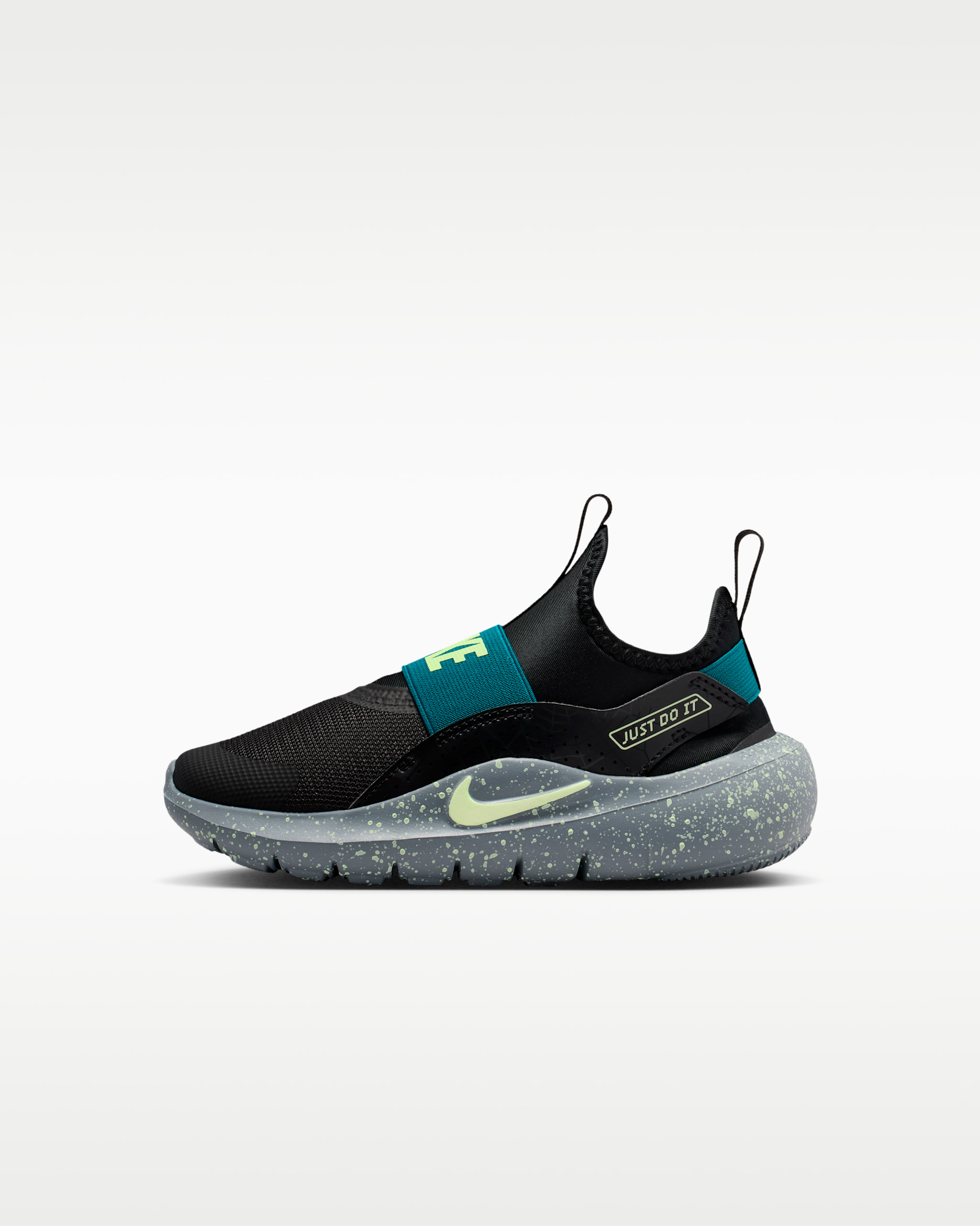 Nike Flex Runner 4 SE Younger Kids' Shoes - Black/Bright Spruce/Cool Grey/Barely Volt