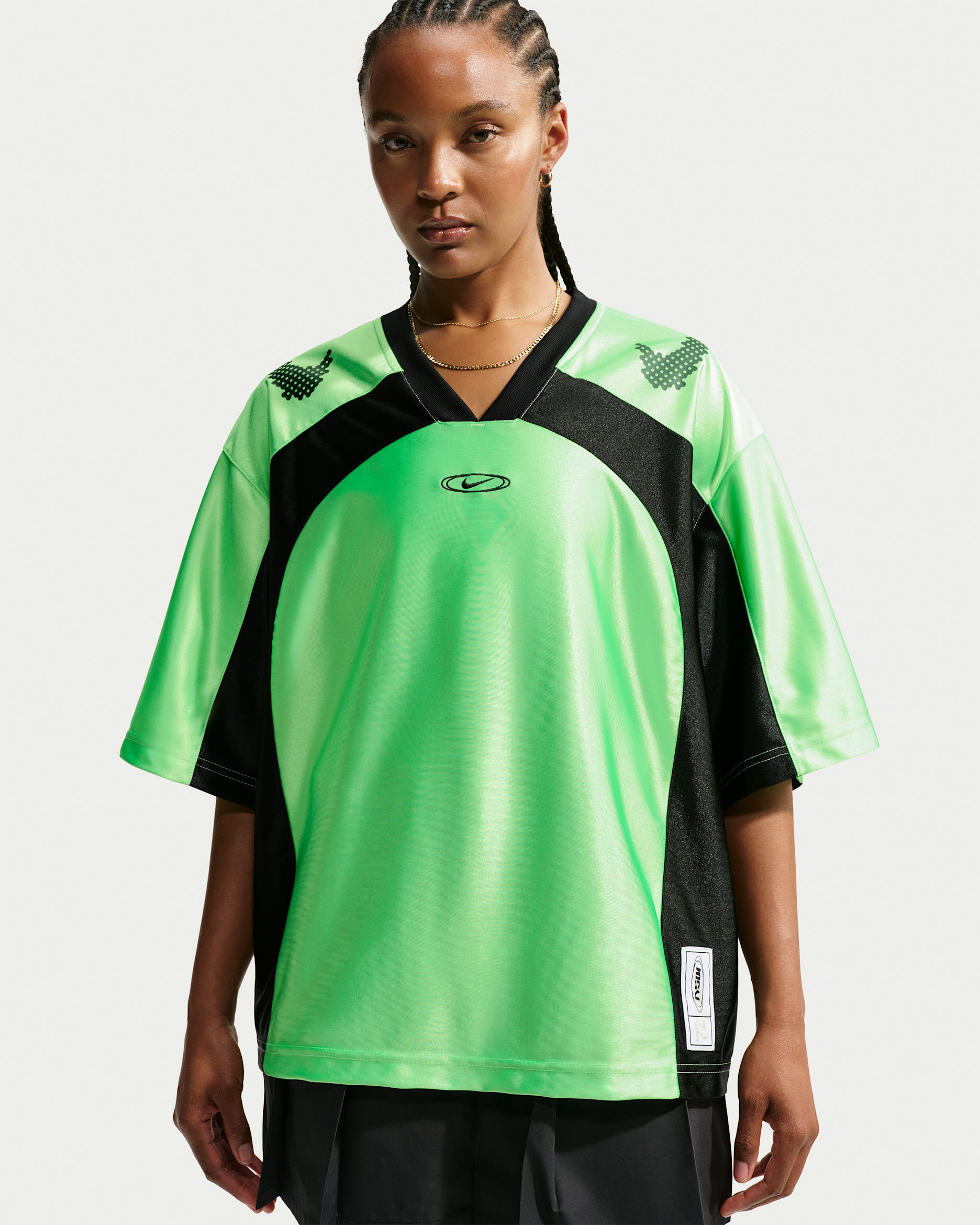 Nike Sportswear Women's Oversized Jersey - Illusion Green/Black/Black/Black