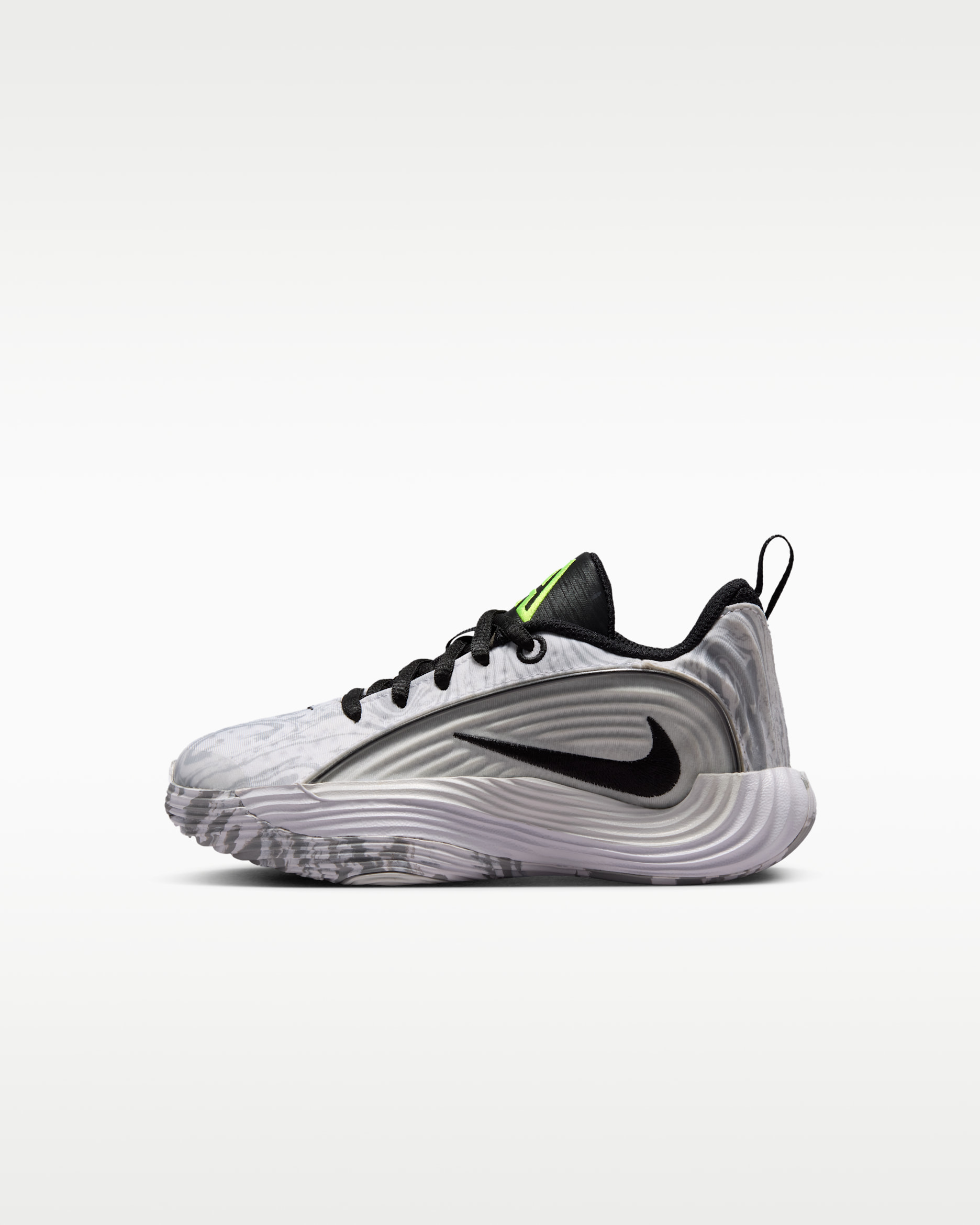 Giannis Immortality 5 Little Kids' Basketball Shoes - White/Off White/Light Smoke Grey/Metallic Silver
