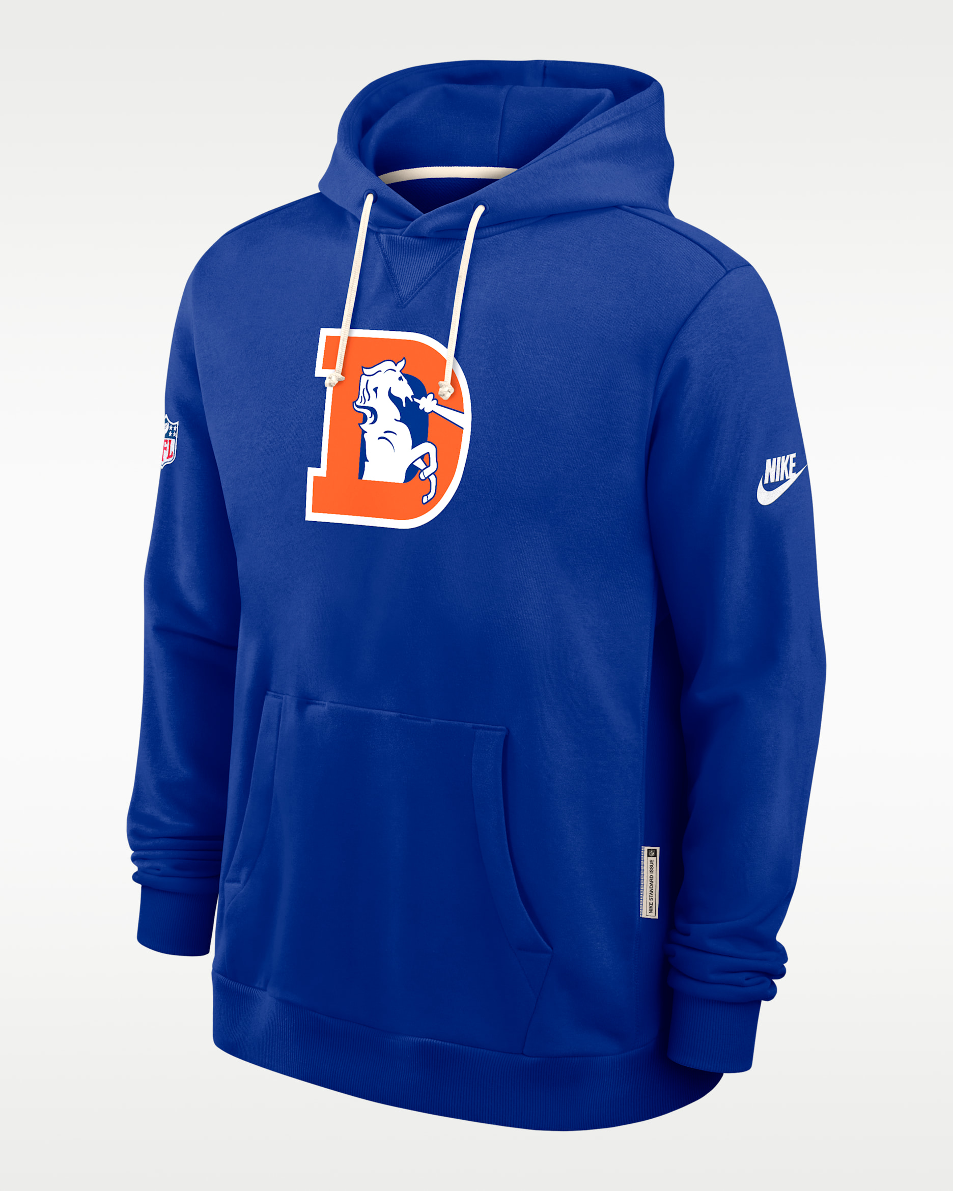 Denver Broncos Alt Offensive Set Play Sideline Men's Nike Dri-FIT NFL Pullover Hoodie - Royal