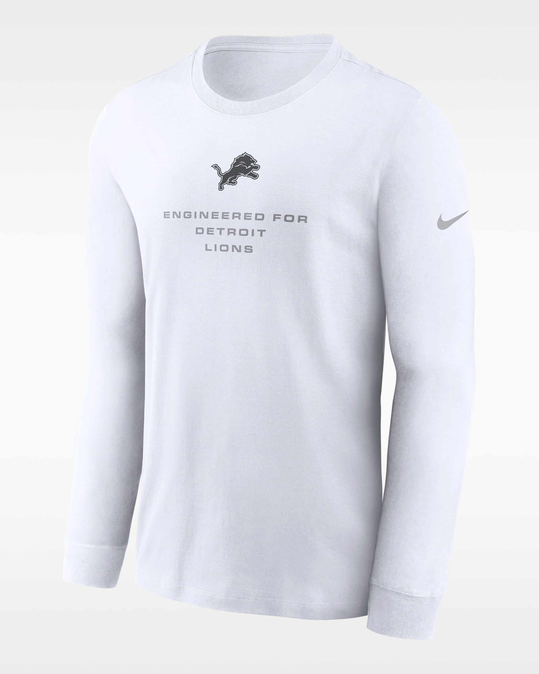 Detroit Lions Team Issue Men's Nike Dri-FIT NFL Long-Sleeve T-Shirt - White