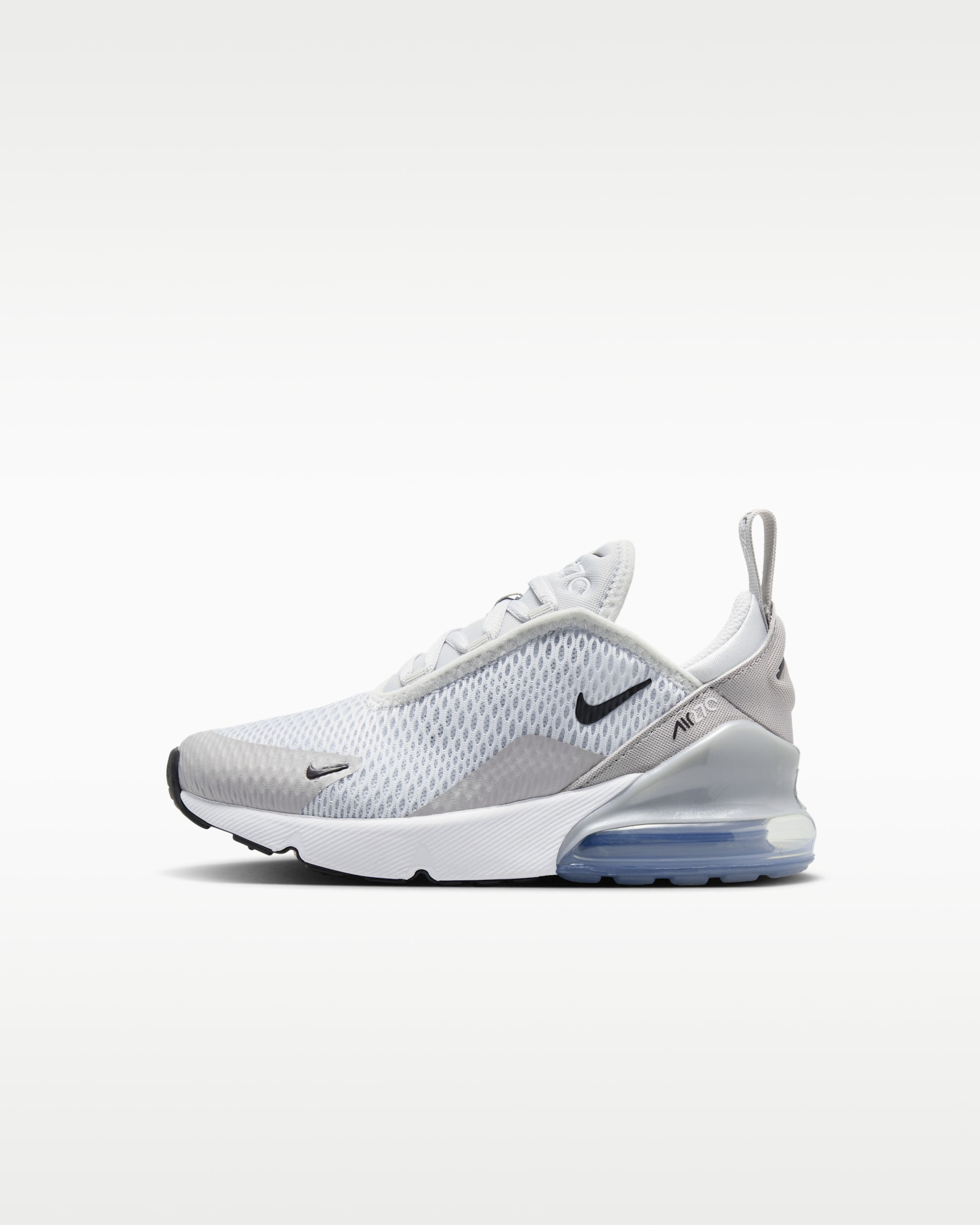 Nike Air Max 270 Younger Kids' Shoes - Pure Platinum/Light Smoke Grey/Metallic Silver/Black