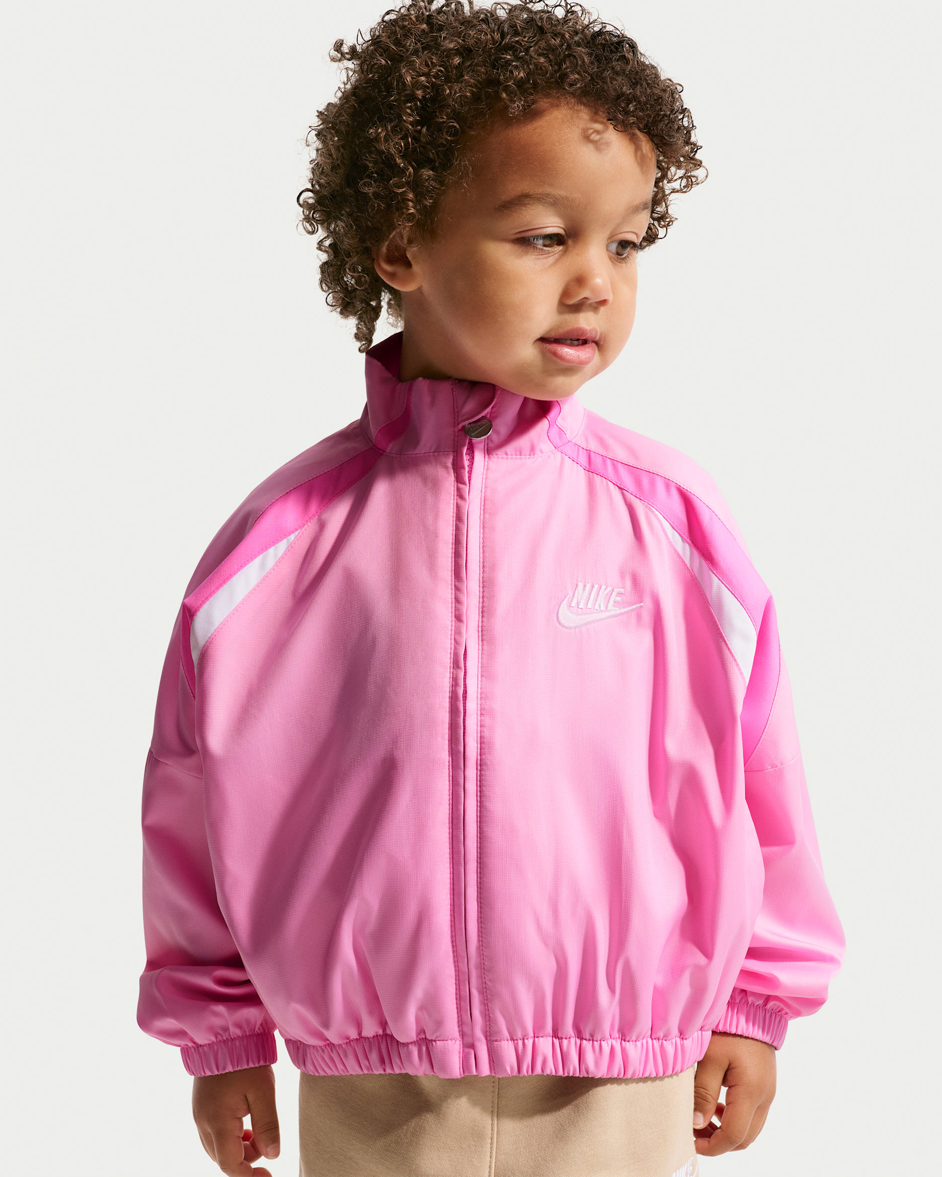 Nike Toddler Colorblocked Hoodless Jacket - Pink Rise
