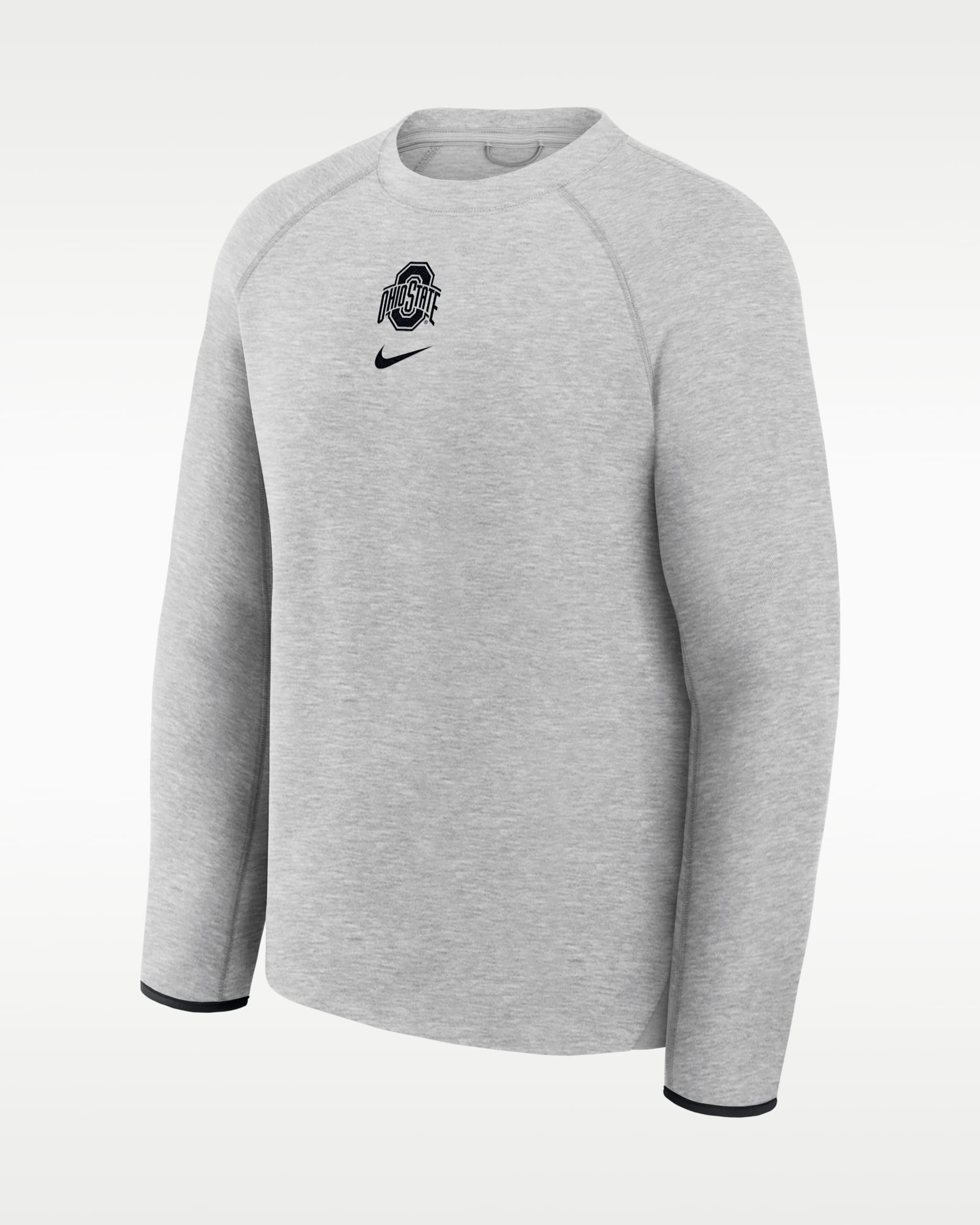 Ohio State Tech Fleece Men's Nike College Pullover Crew - Grey