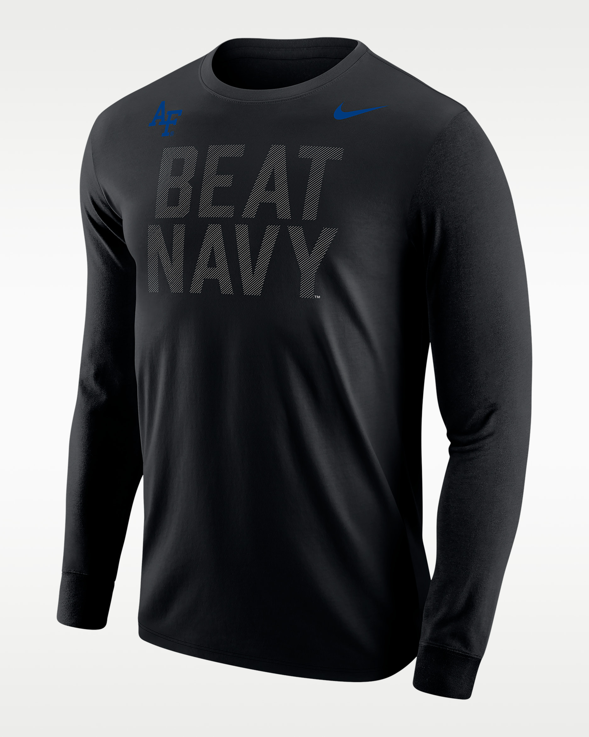 Air Force Men's Nike College Long-Sleeve T-Shirt - Black