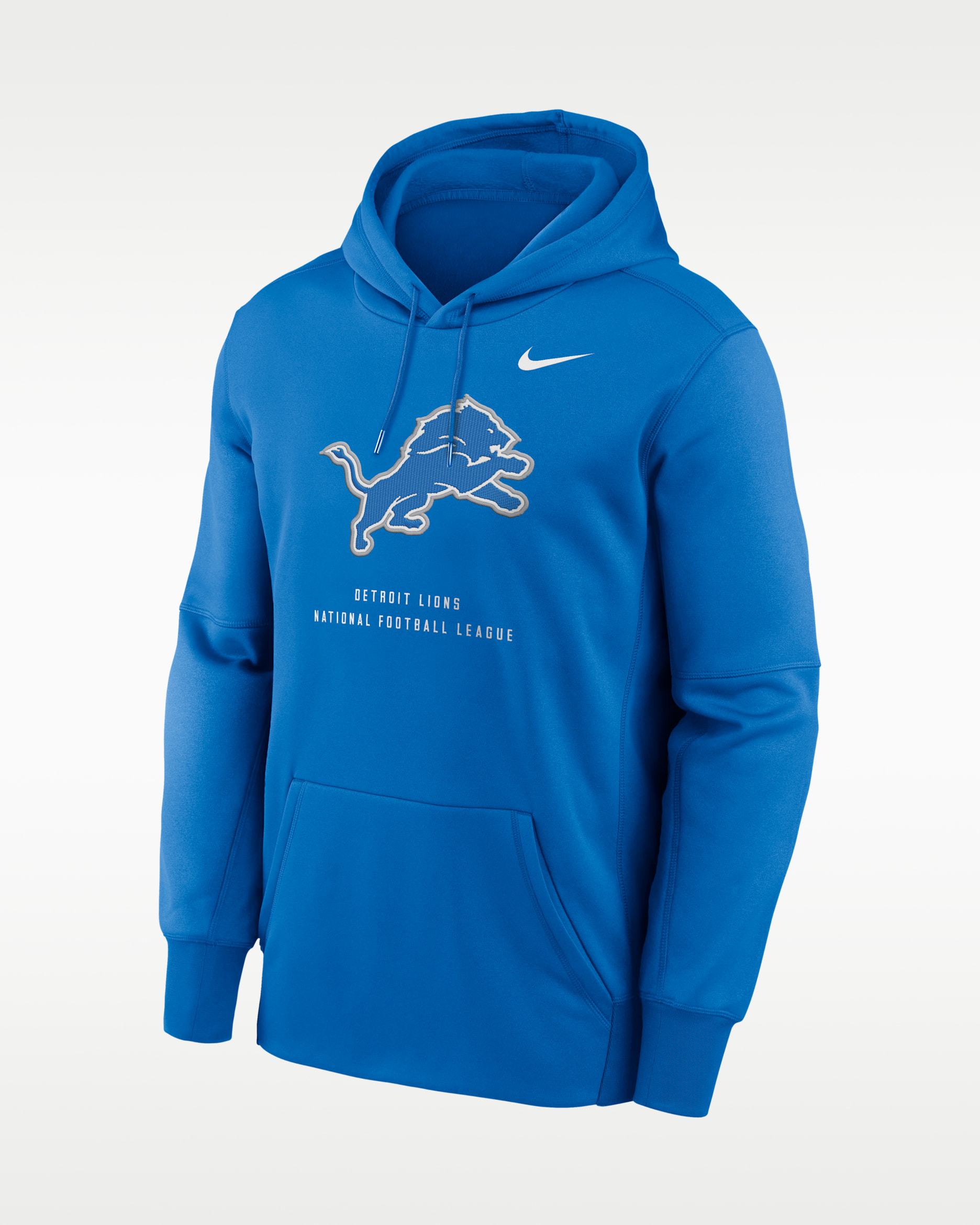 Detroit Lions Men's Nike Therma NFL Pullover Hoodie - Blue