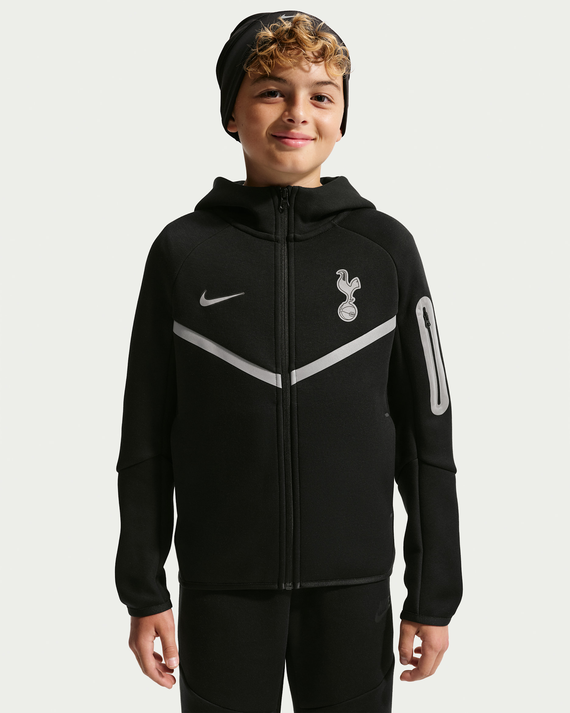 Train Inside Out Style Tottenham Hotspur Tech Fleece Big Kids' Nike Soccer Full-Zip Hoodie ...