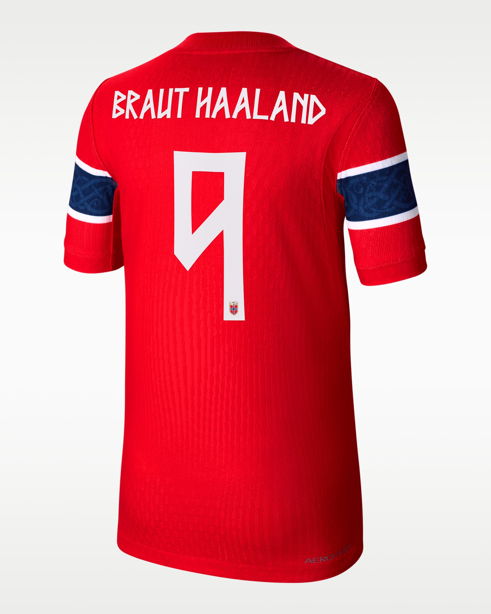 Erling Braut Haaland Norway National Team 2026 Match Home Big Kids' Nike Dri-FIT ADV Soccer Jersey - Red