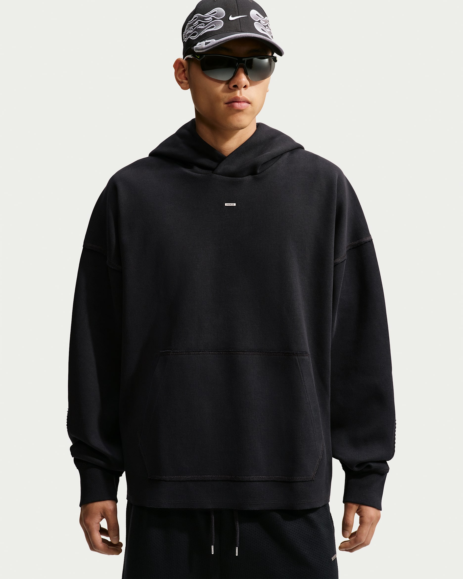 Nike Sportswear Men's Fleece Pullover Hoodie - Black/Ice Silver