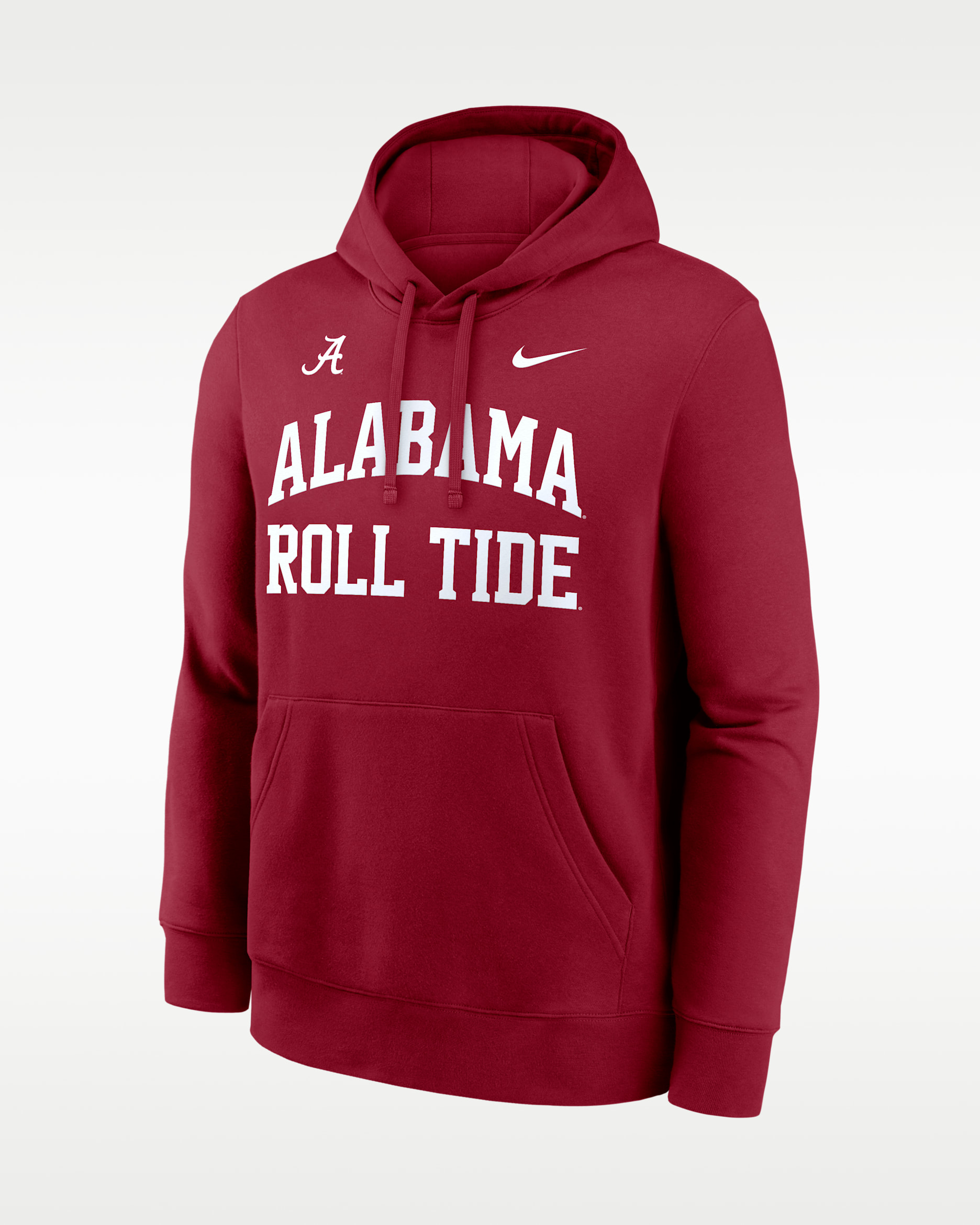 Sudadera con gorro sin cierre universitaria Nike para hombre Alabama Primetime Arched Club - Carmesí