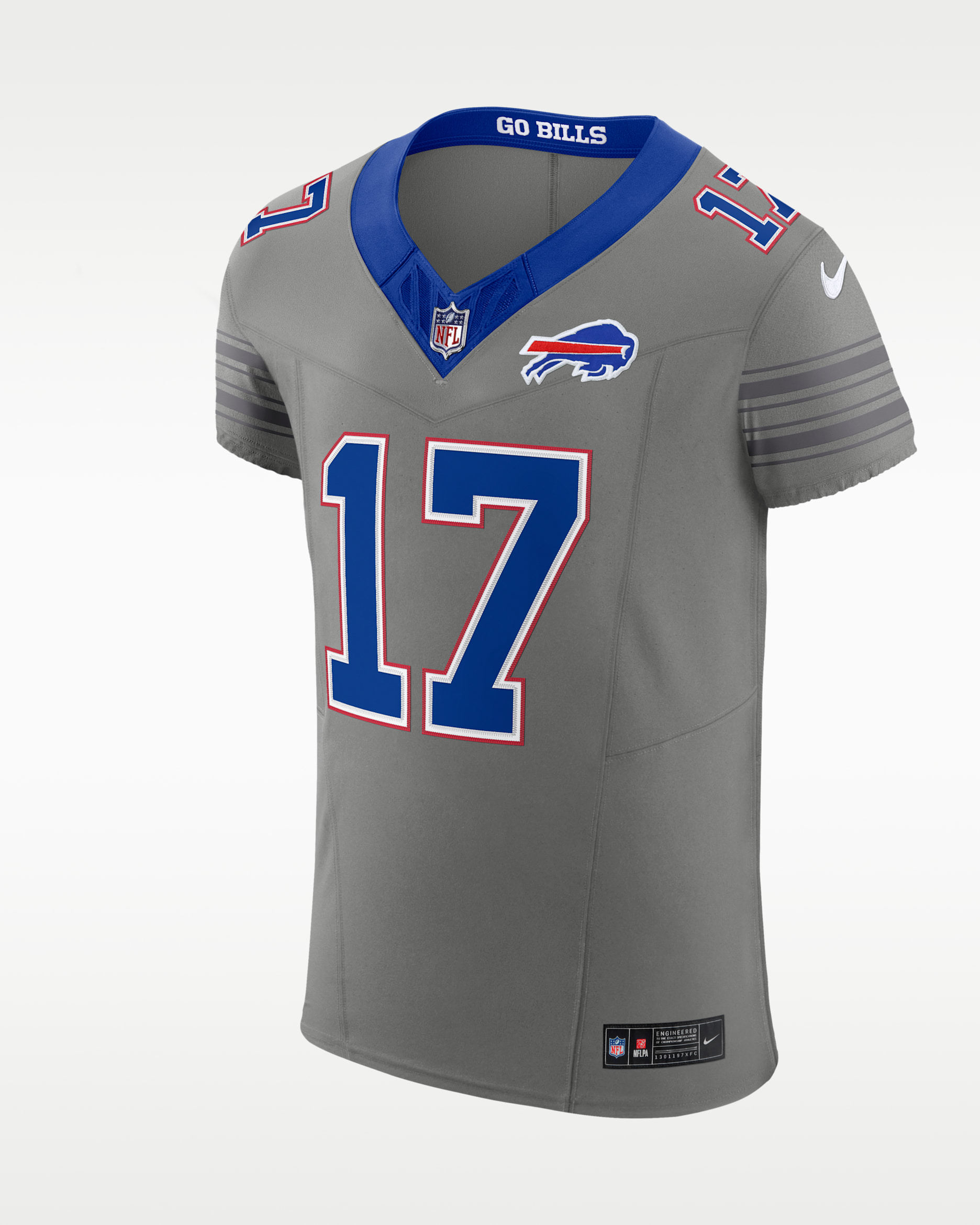 Josh Allen Buffalo Bills Men's Nike Dri-FIT NFL Elite Jersey - Grey