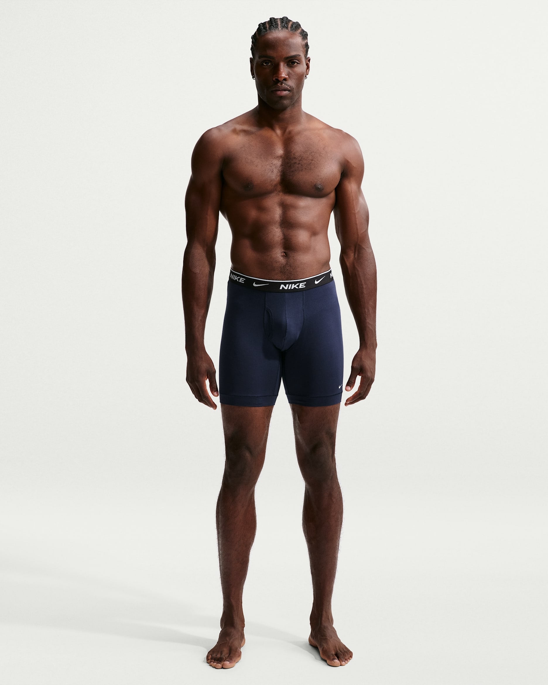 Nike Essential Men's Cotton Stretch Boxer Briefs (3-Pack) - Black