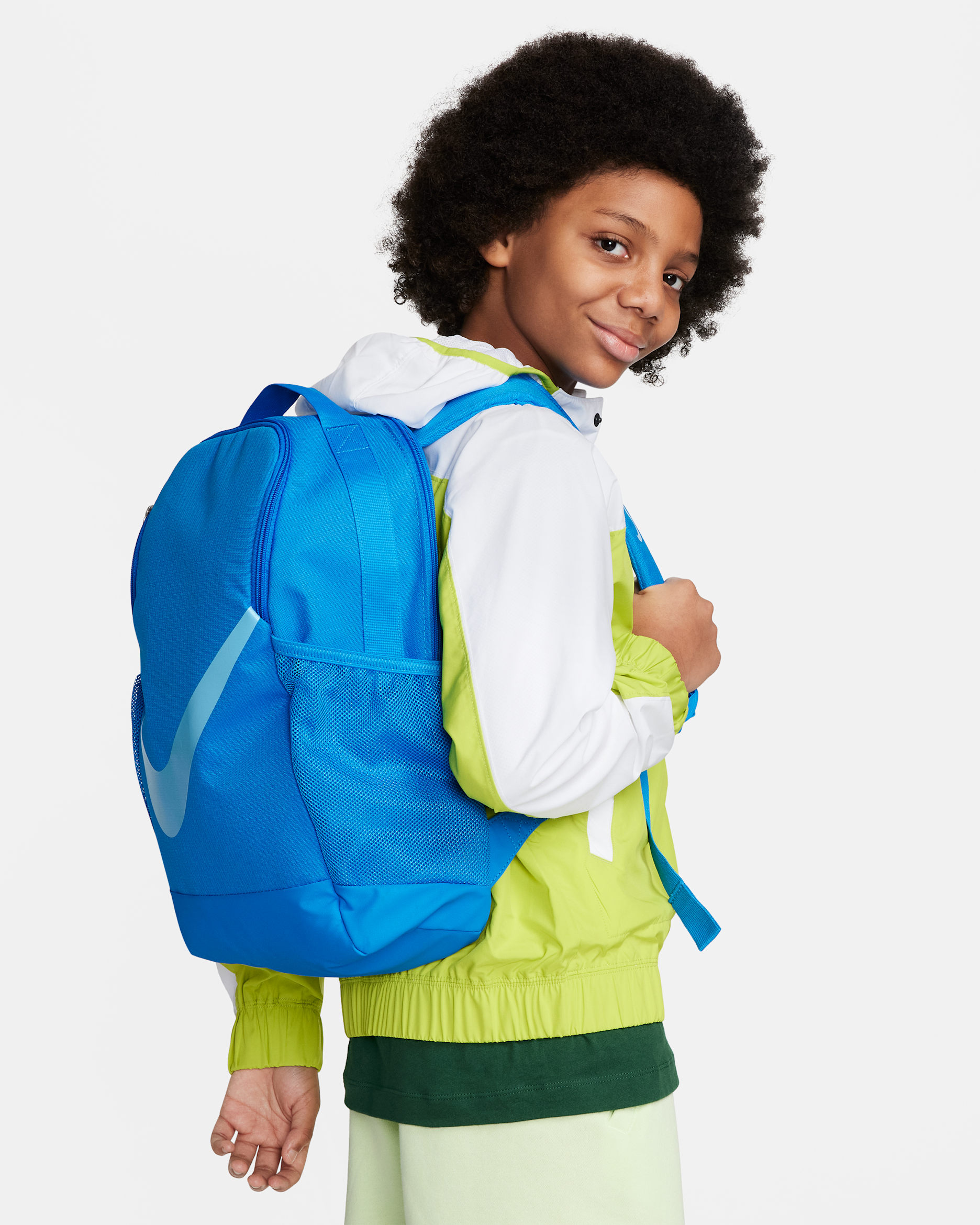 Nike Brasilia Kids' Backpack (18L) - Photo Blue/Photo Blue/Aquarius Blue