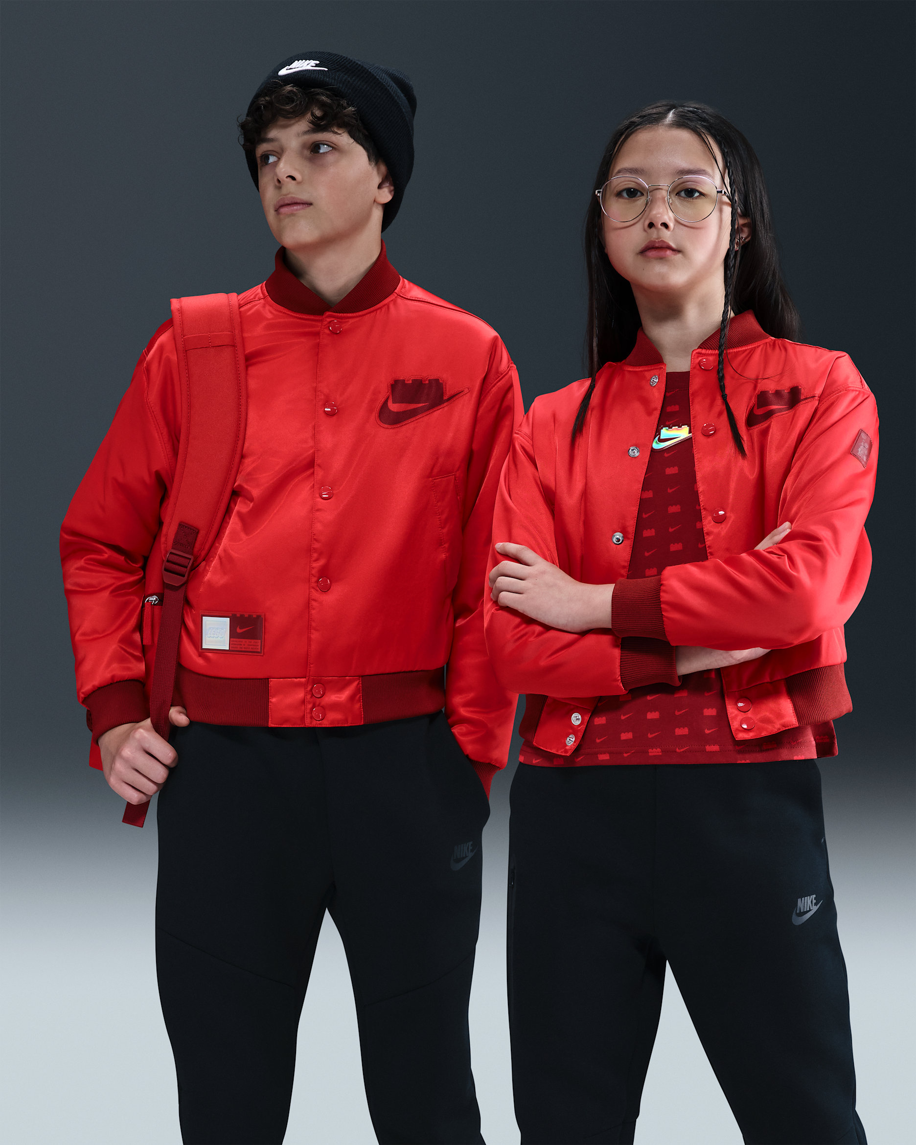 Nike x LEGO® Collection Older Kids' Basketball Jacket - Rush Red/Dark Cayenne/Dark Cayenne