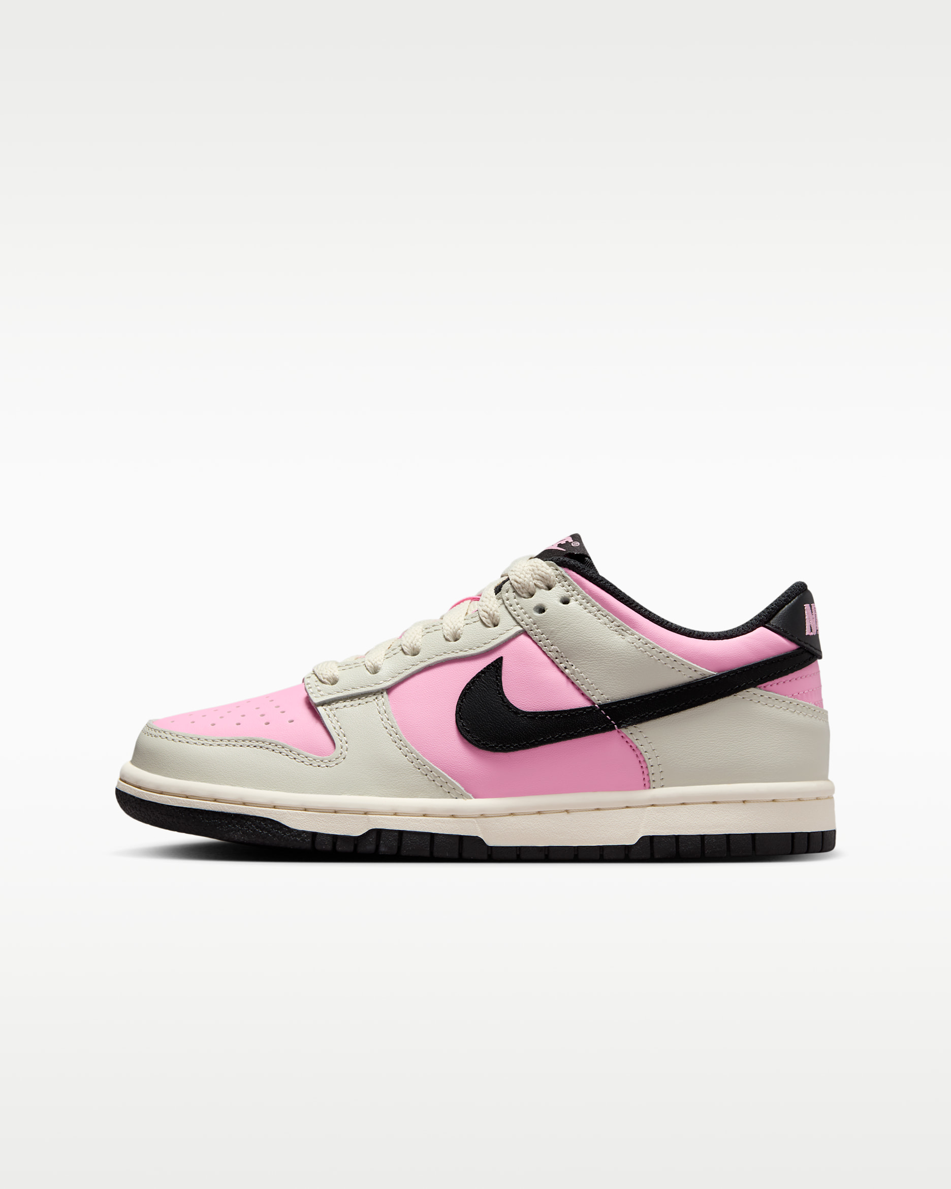 Nike Dunk 低筒大童鞋款 - Pink Rise/Light Orewood Brown/Pale Ivory/黑色