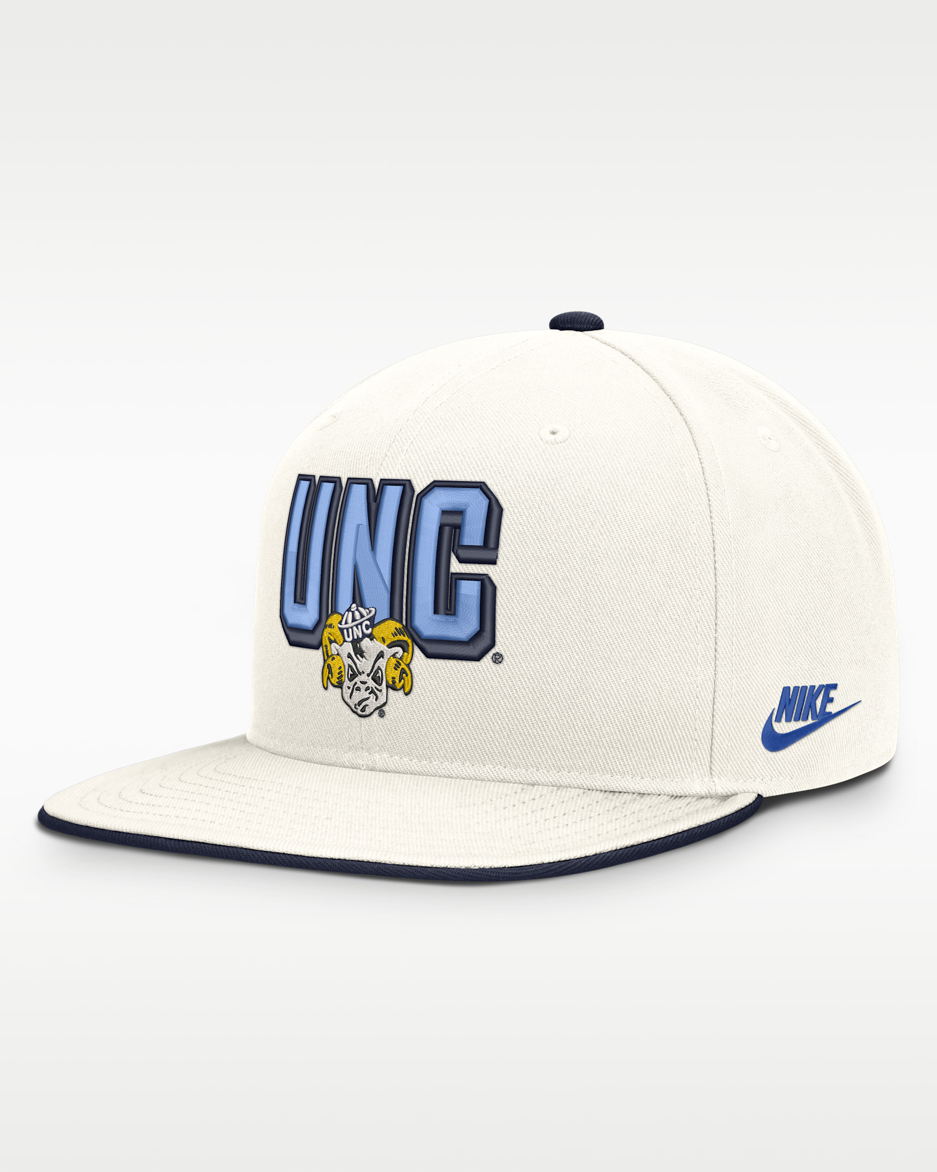 North Carolina Legacy Letter & Mascot Pro Men's Nike Dri-FIT College Adjustable Hat - White