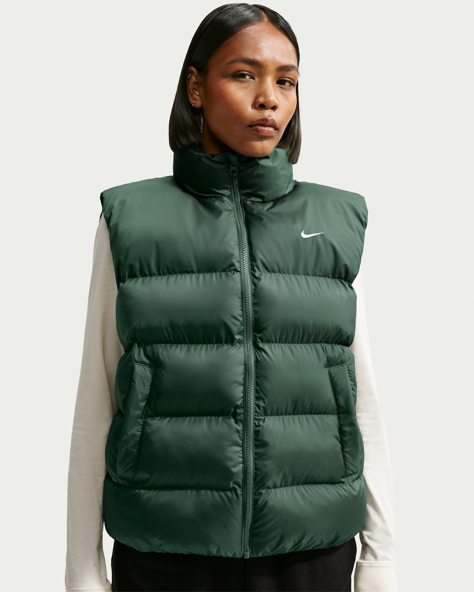 Nike Sportswear Women's Therma-FIT Vest - Camo Green/Sail