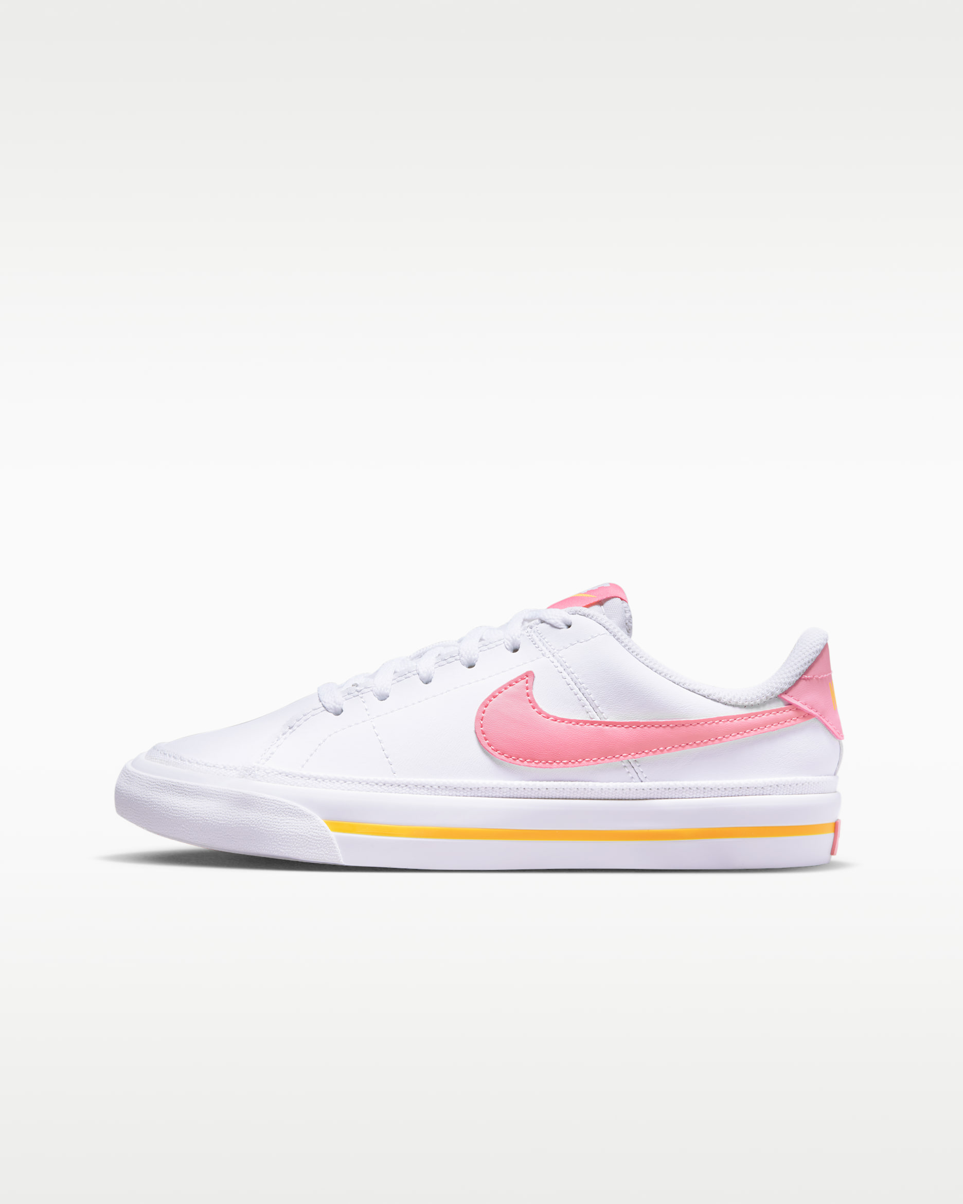 Nike Court Legacy 大童鞋款 - 白色/Laser Orange/Coral Chalk