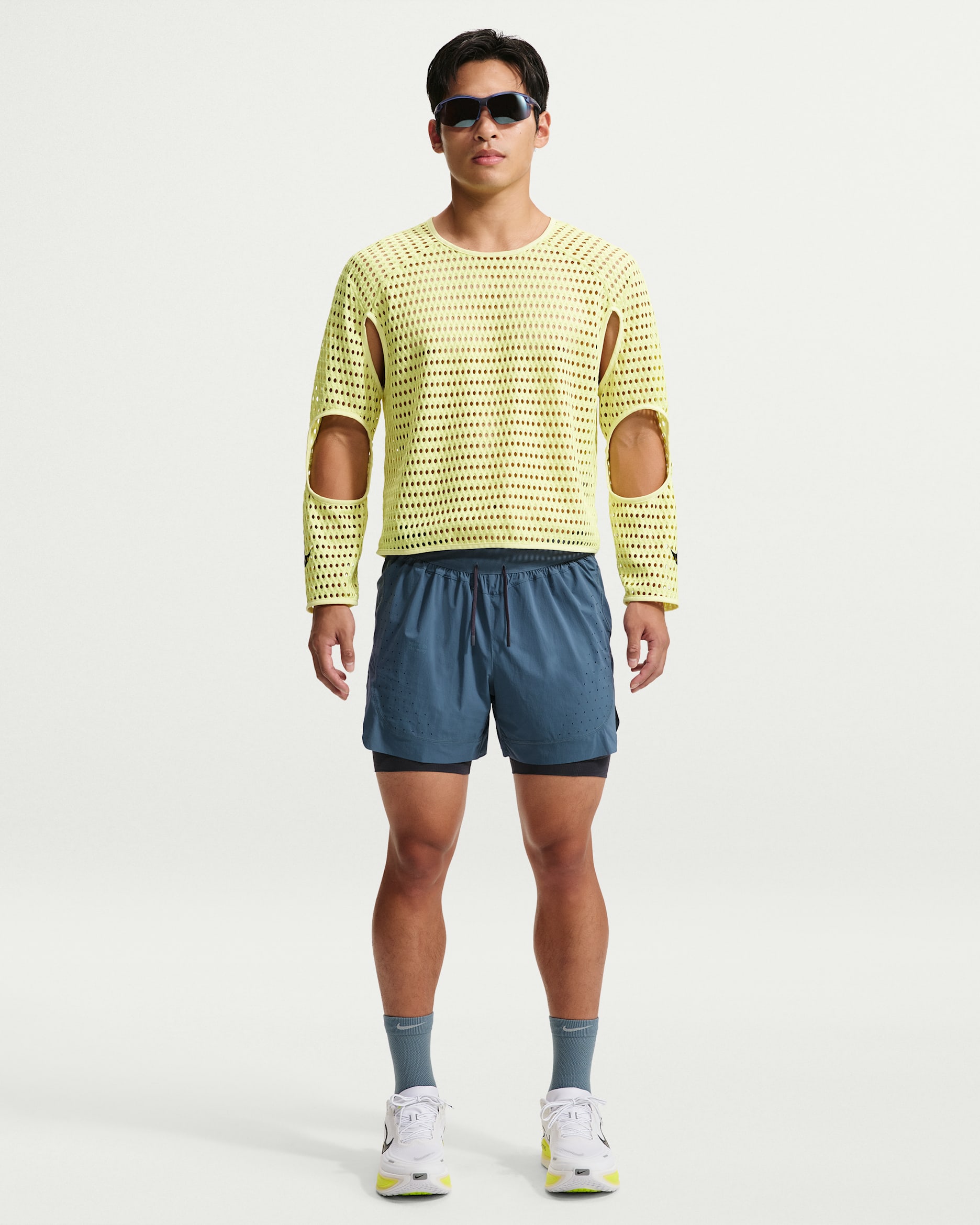 NikeLab | Running Men's 12.5cm (approx.) 2-in-1 Shorts - New Slate/Gridiron/White/New Slate