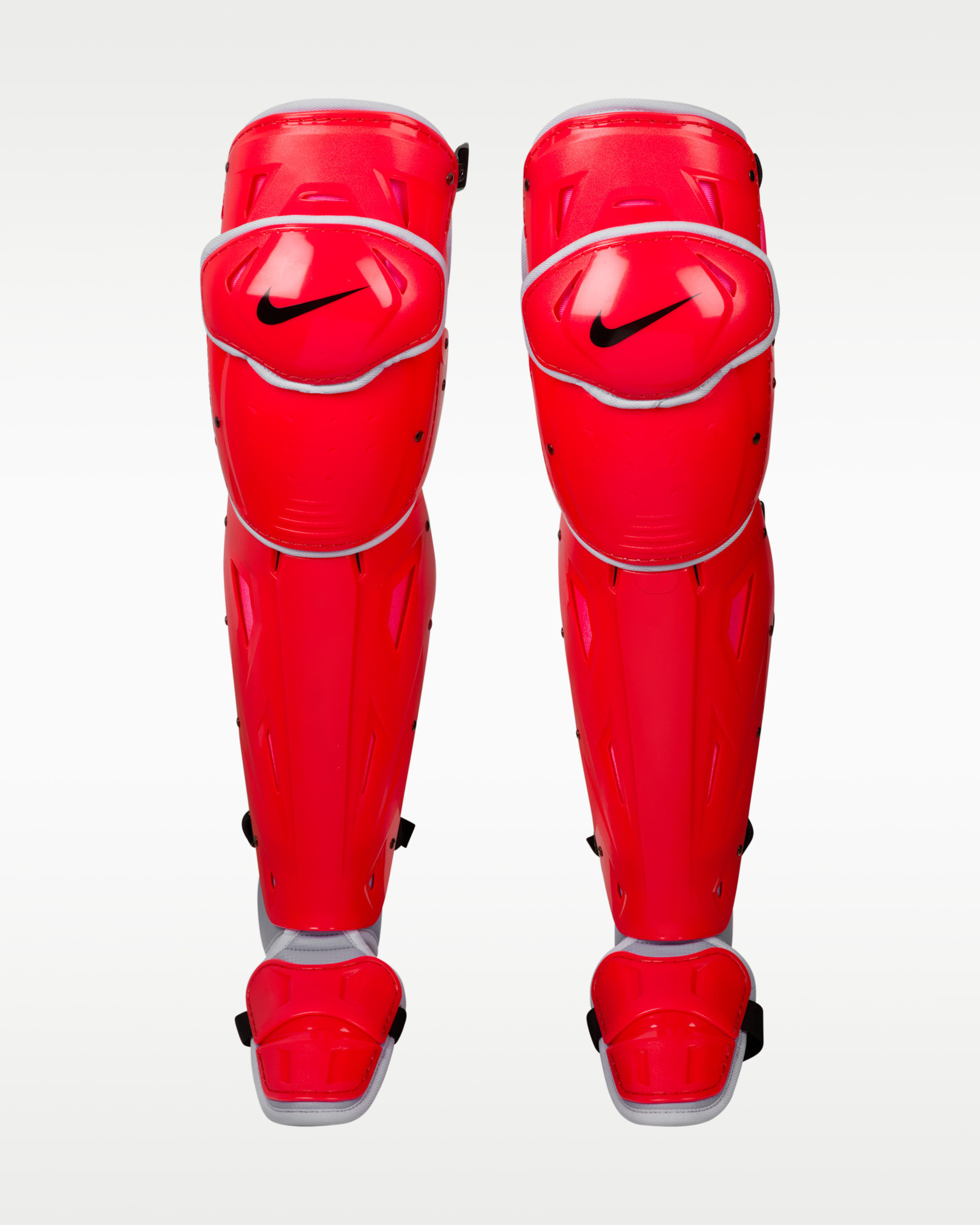 Nike Diamond Elite Baseball Leg Guards - Bright Crimson/Hyper Pink/Black/Black