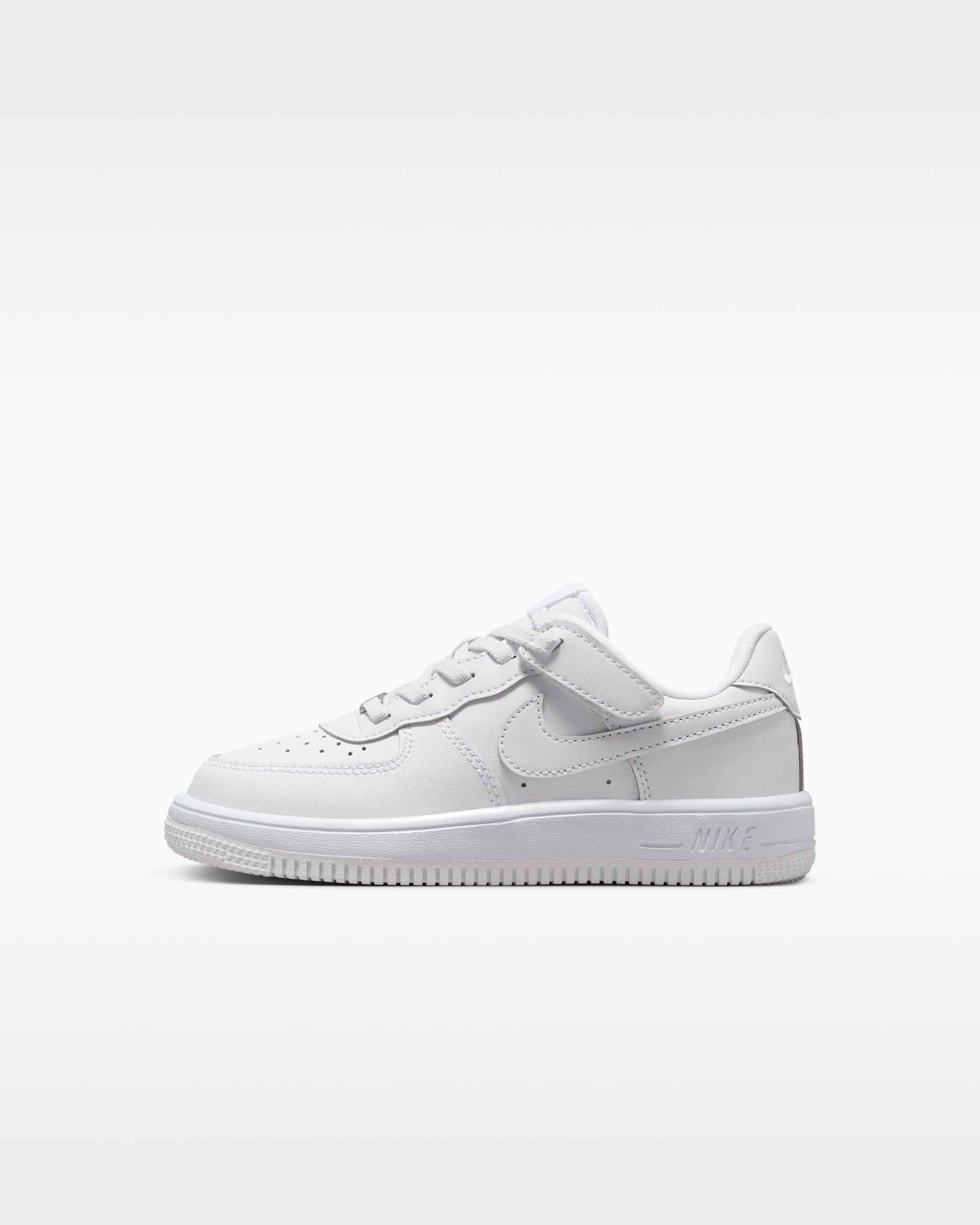 Nike Force 1 Low EasyOn Younger Kids' Shoes - White/White/White