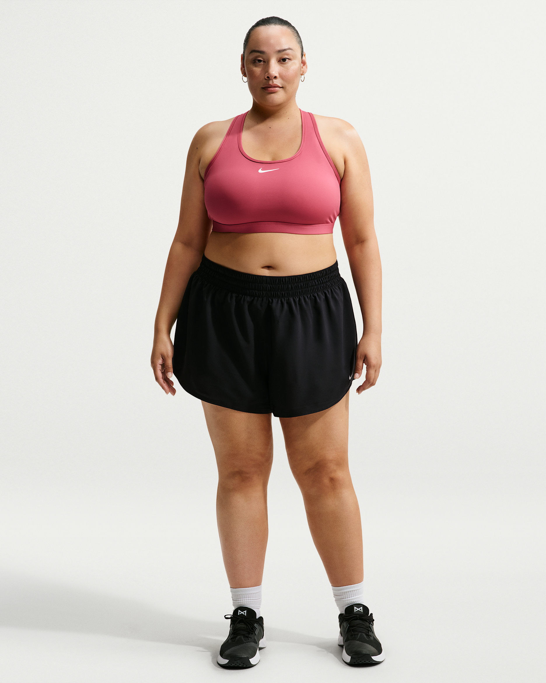 Nike One Women's Dri-FIT Mid-Rise 3" Brief-Lined Shorts - Black/White