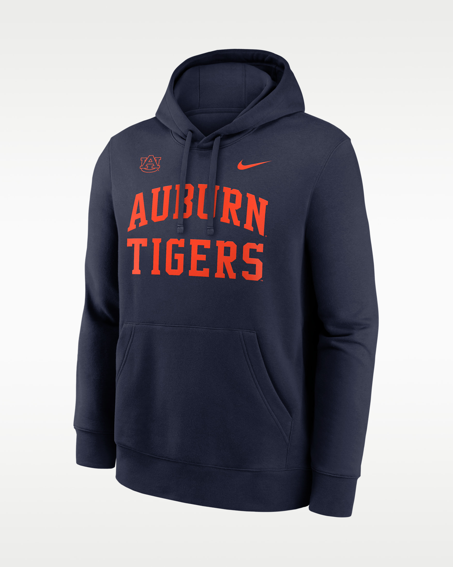 Auburn Primetime Arched Club Men's Nike College Pullover Hoodie - Navy