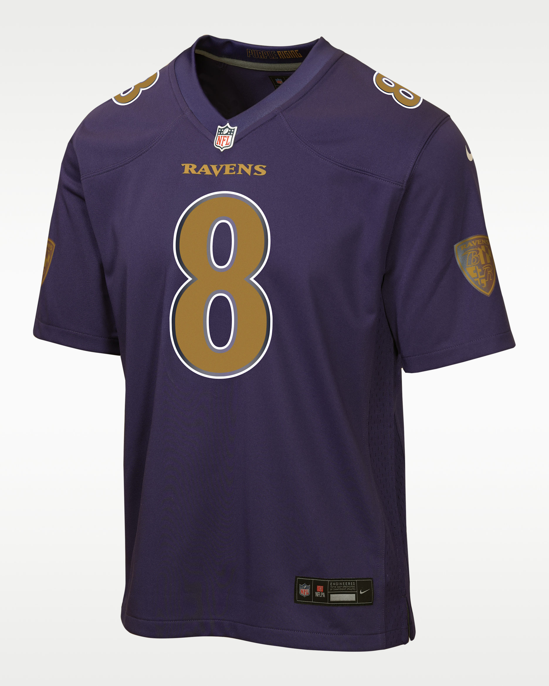 Lamar Jackson Baltimore Ravens Big Kids' Game Jersey - Purple