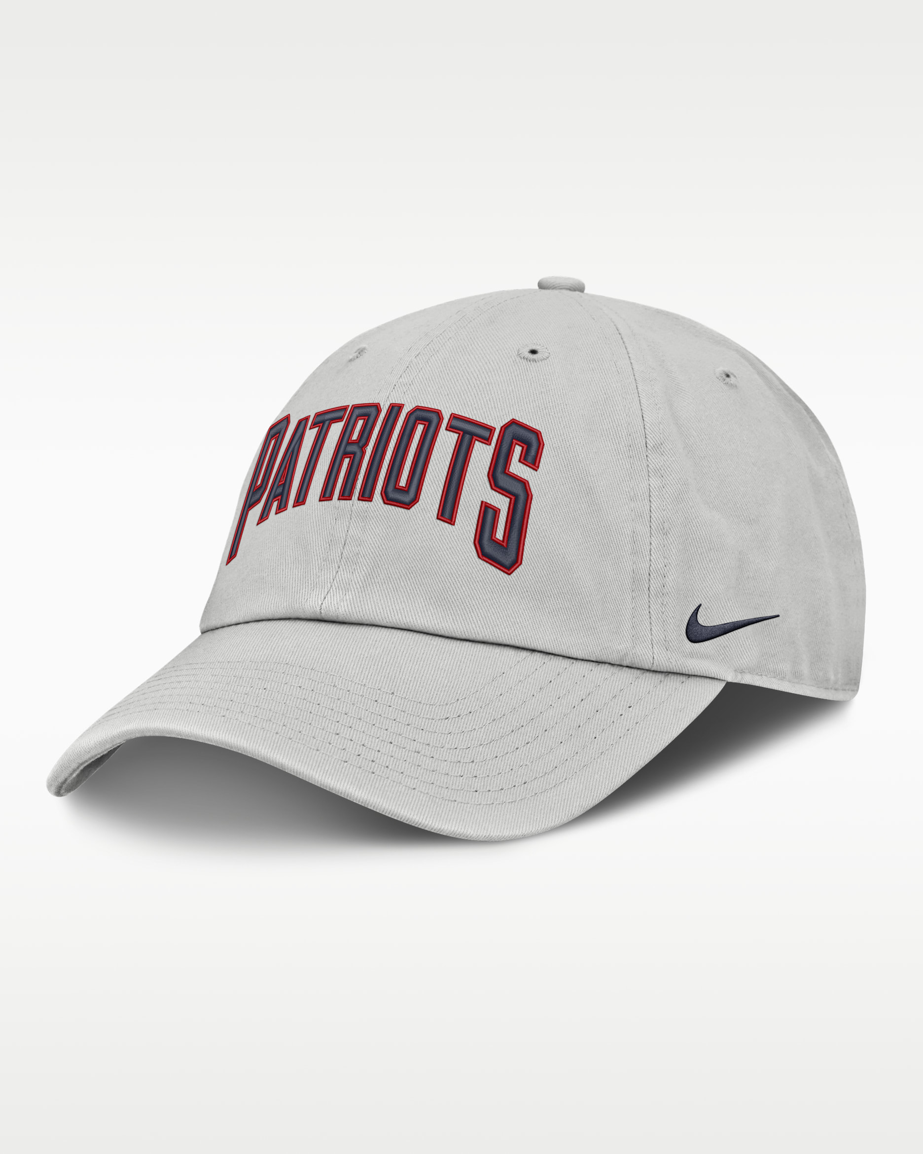 New England Patriots Primetime Club Arched Men's Nike NFL Adjustable Hat - Grey