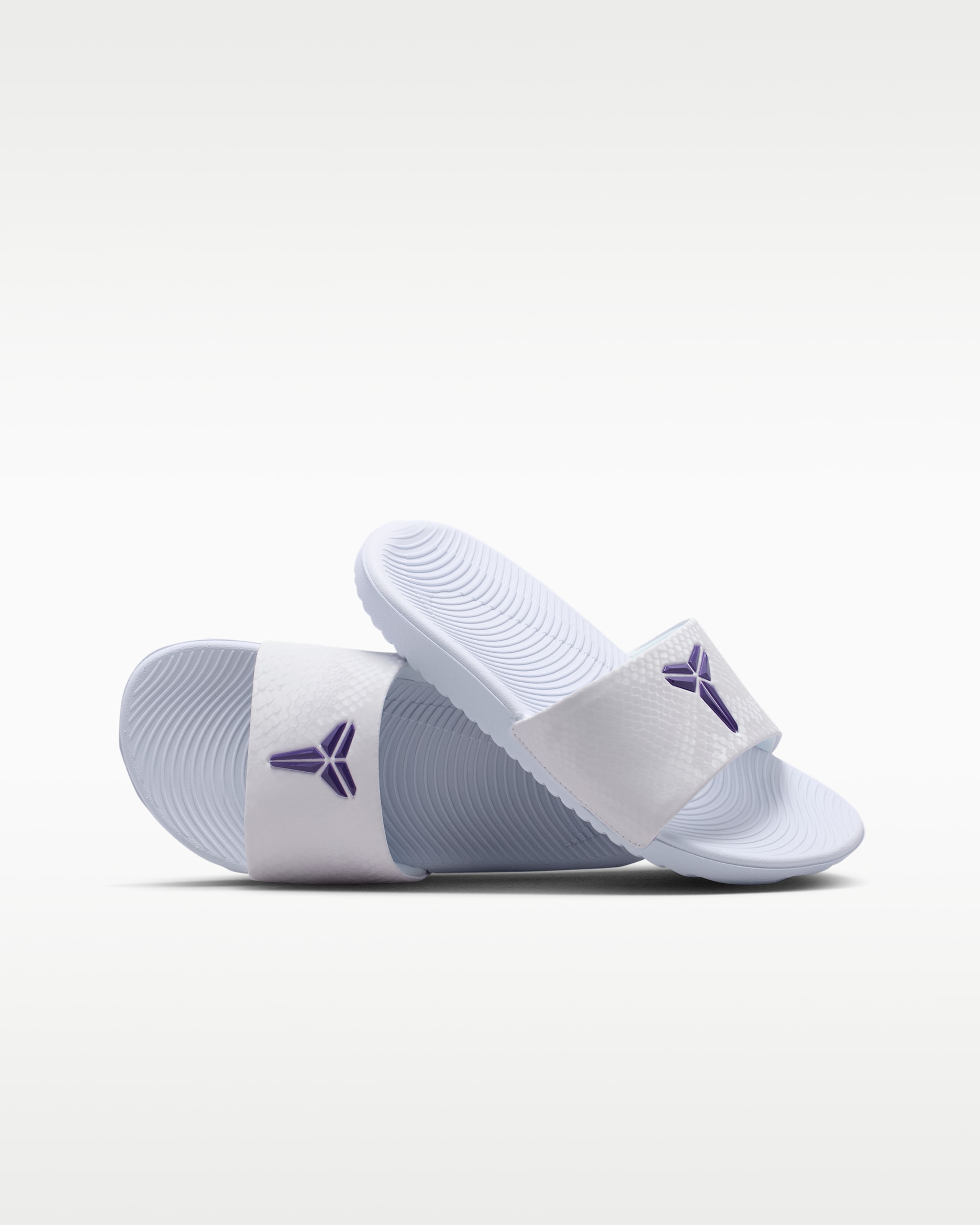 Kobe Kawa Younger/Older Kids' Slides - White/Court Purple