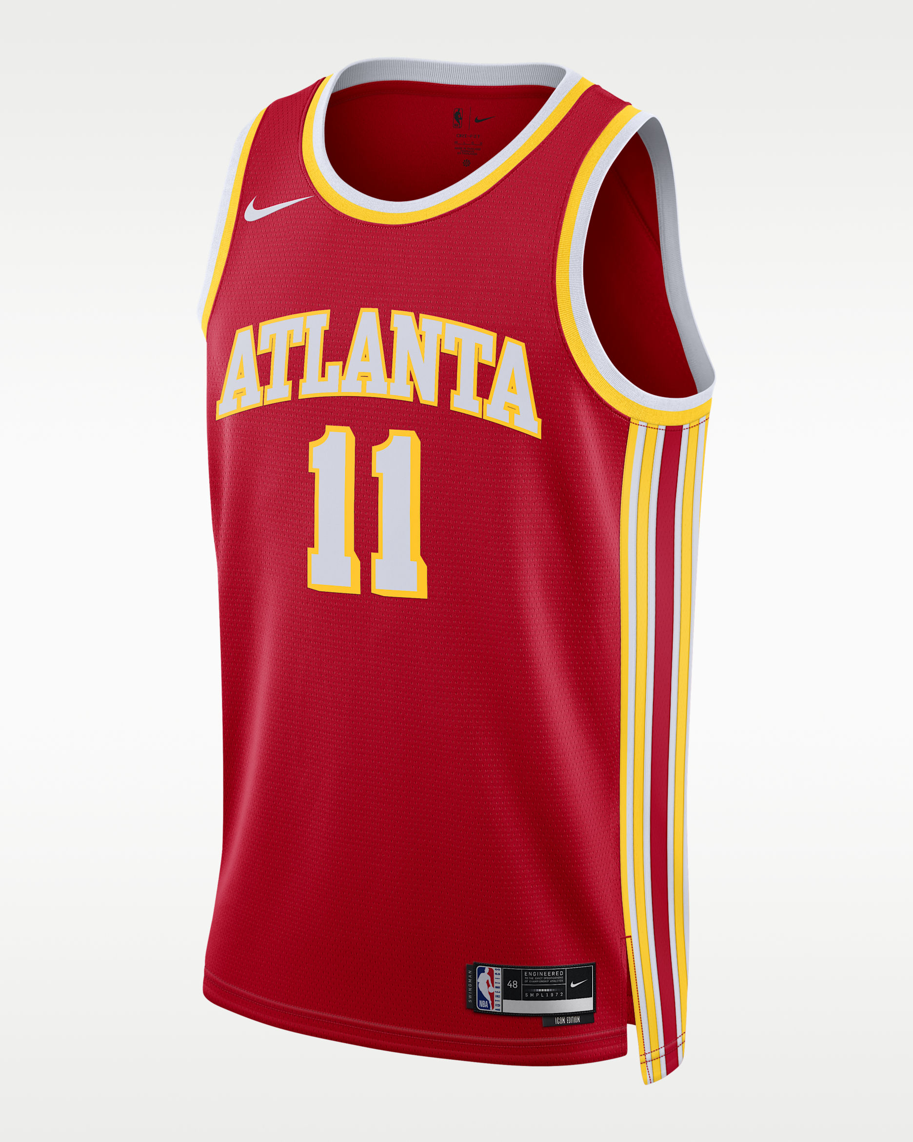 Atlanta Hawks Icon Edition Men's Nike Dri-FIT NBA Swingman Jersey - University Red