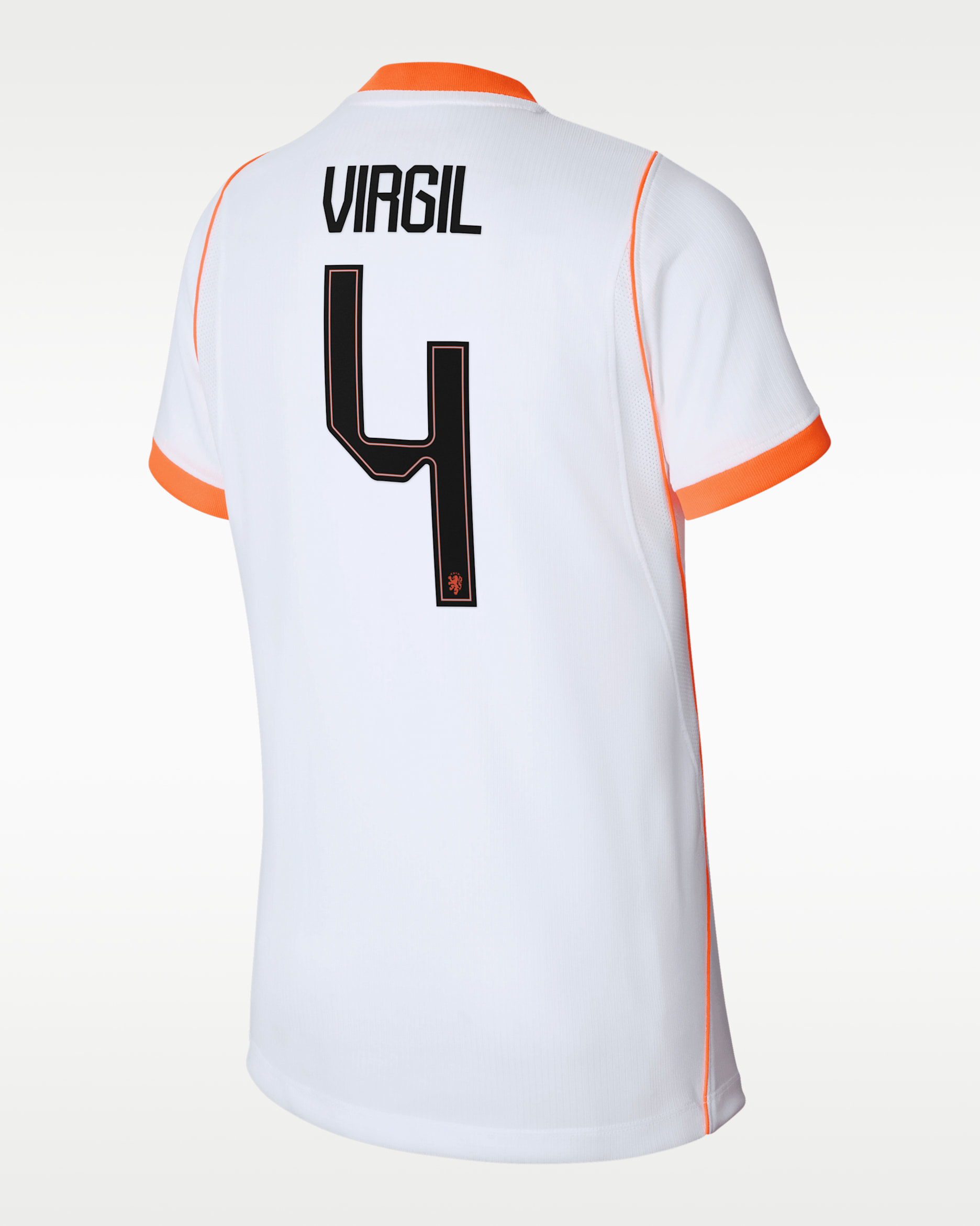 Virgil van Dijk Netherlands National Team 2026 Stadium Away Big Kids' Nike Dri-FIT Soccer Jersey - White
