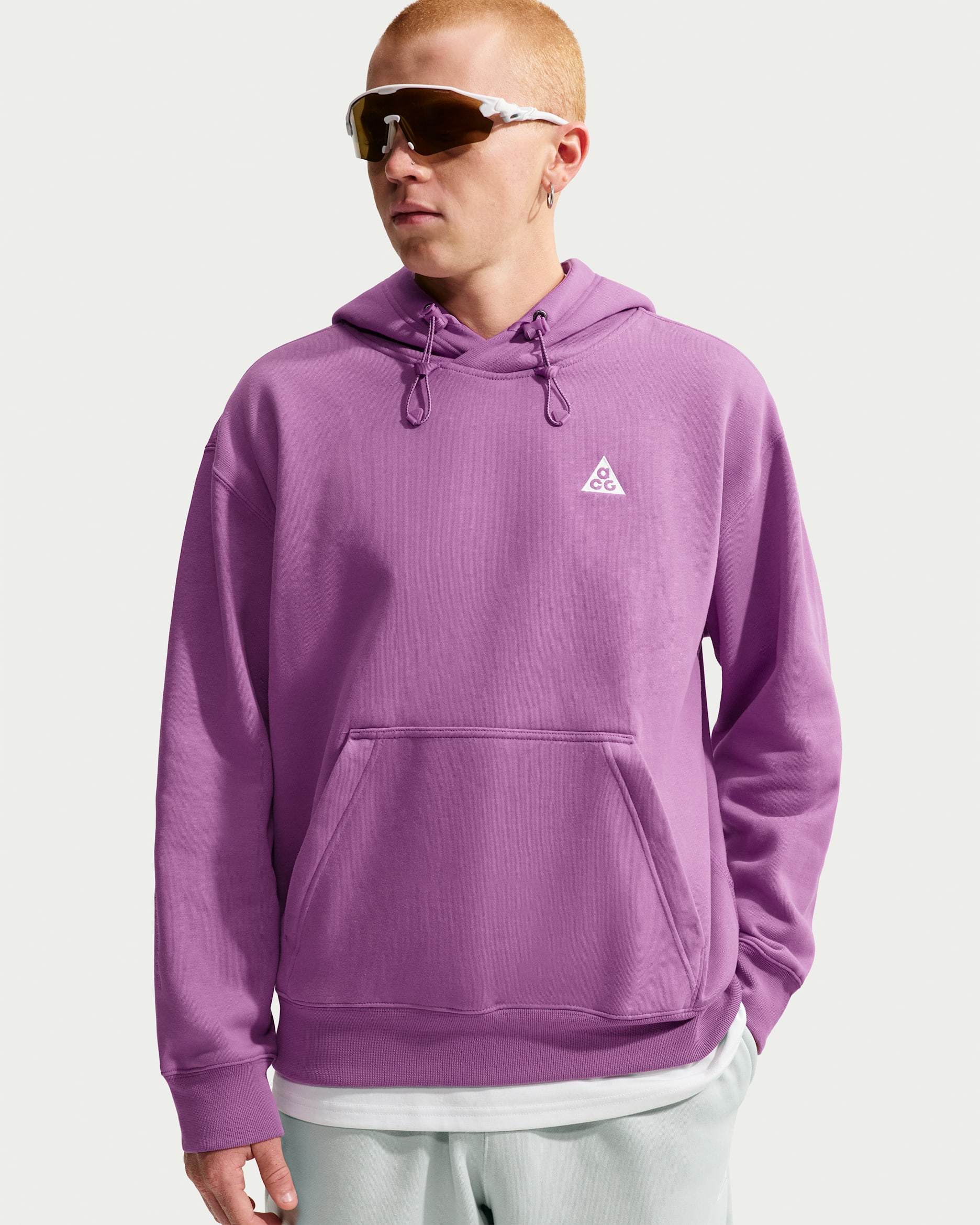 Felpa pullover con cappuccio Nike ACG "Tuff Fleece" - Monarch Purple/Summit White