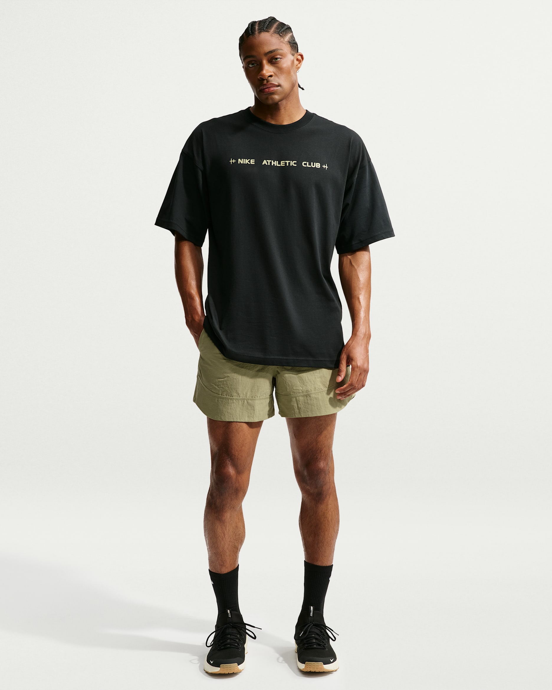 Shorts de tejido Woven Dri-FIT Nike N.A.C. para hombre - Oliva empolvado/Oliva empolvado
