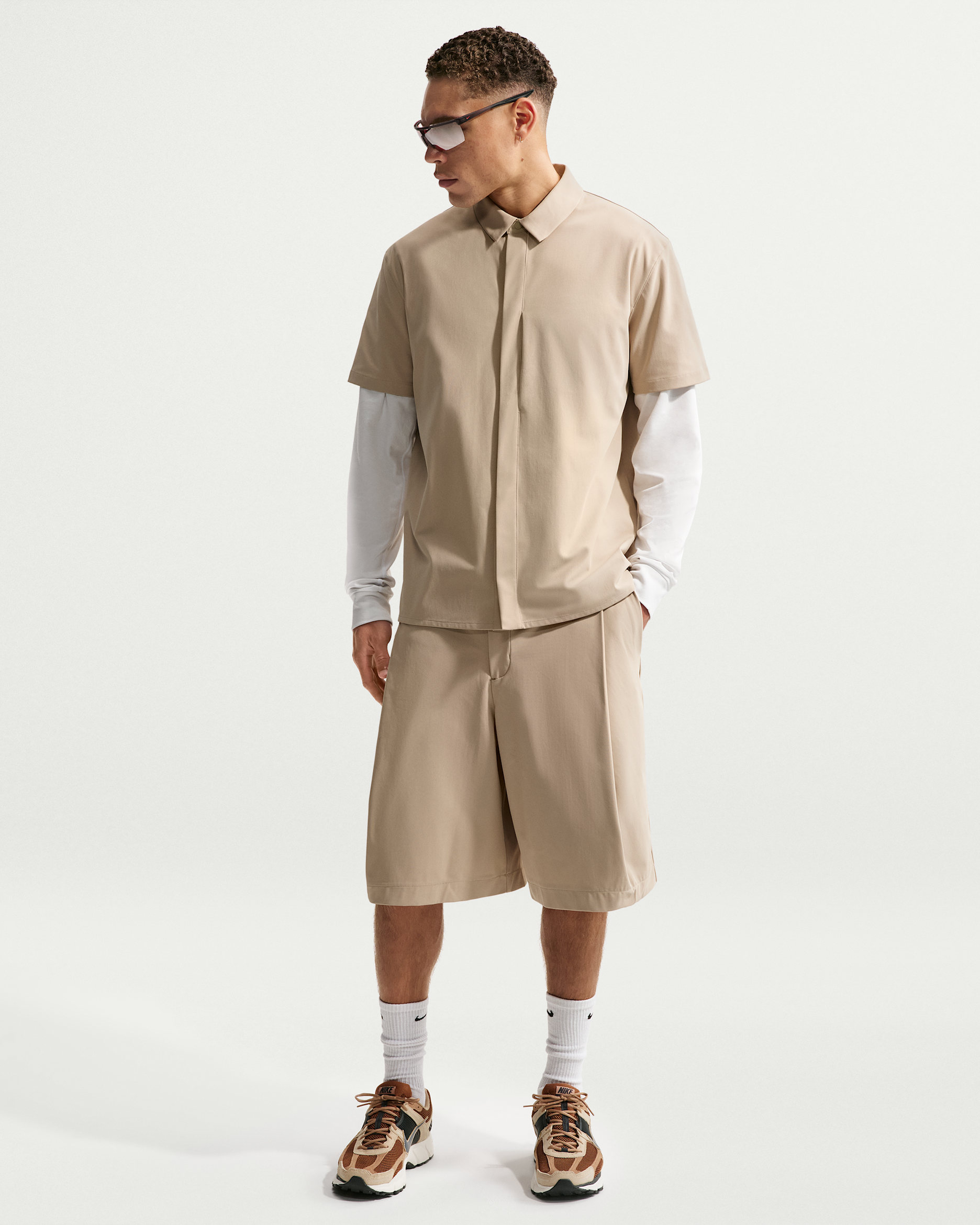 Short avec protection UV Dri-FIT Nike 24.7 PerfectStretch 20,32 cm pour homme - Desert Khaki/Sail/Khaki