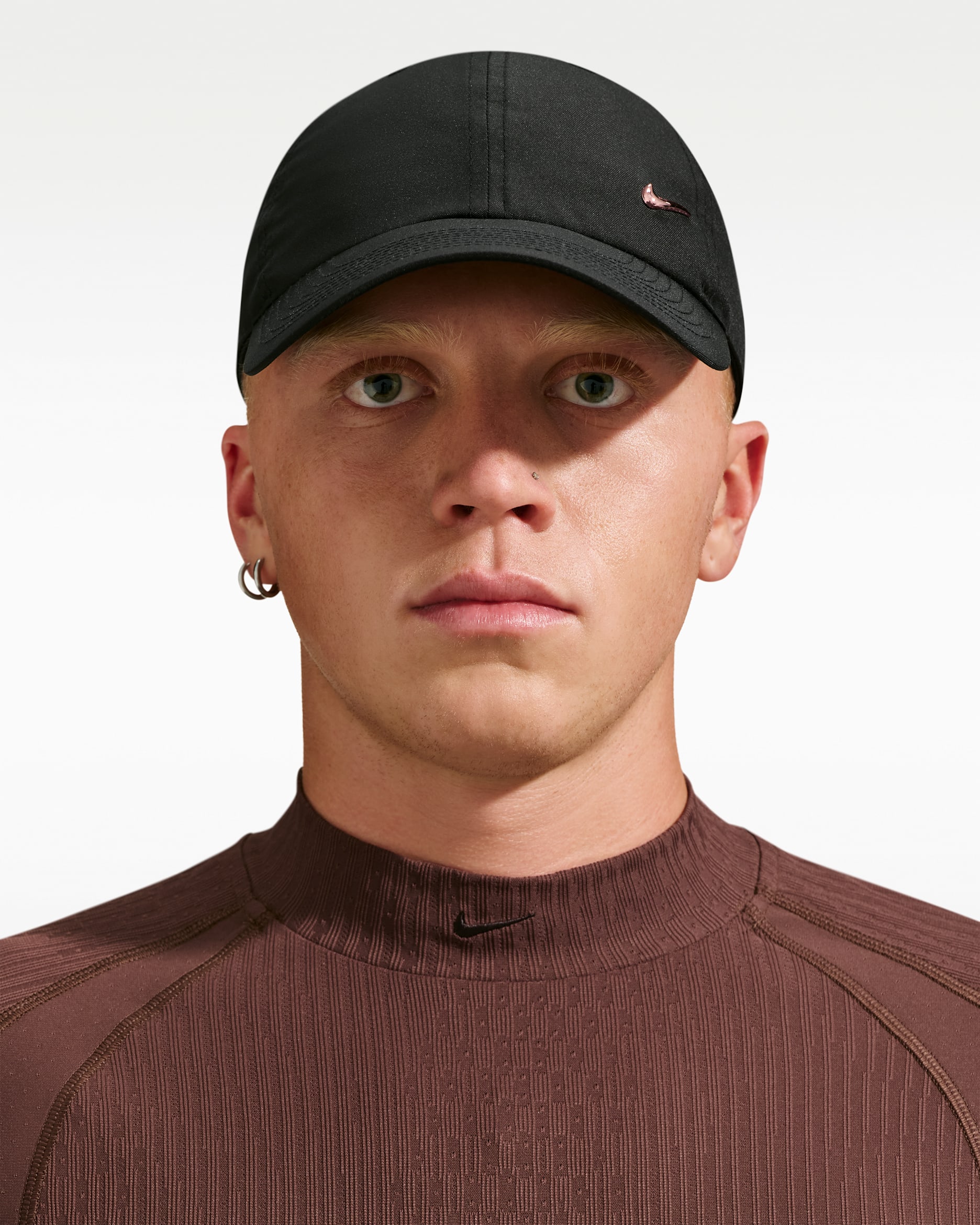 Nike Dri-FIT Club Unstructured Metal Swoosh Cap - Black/Rose Gold